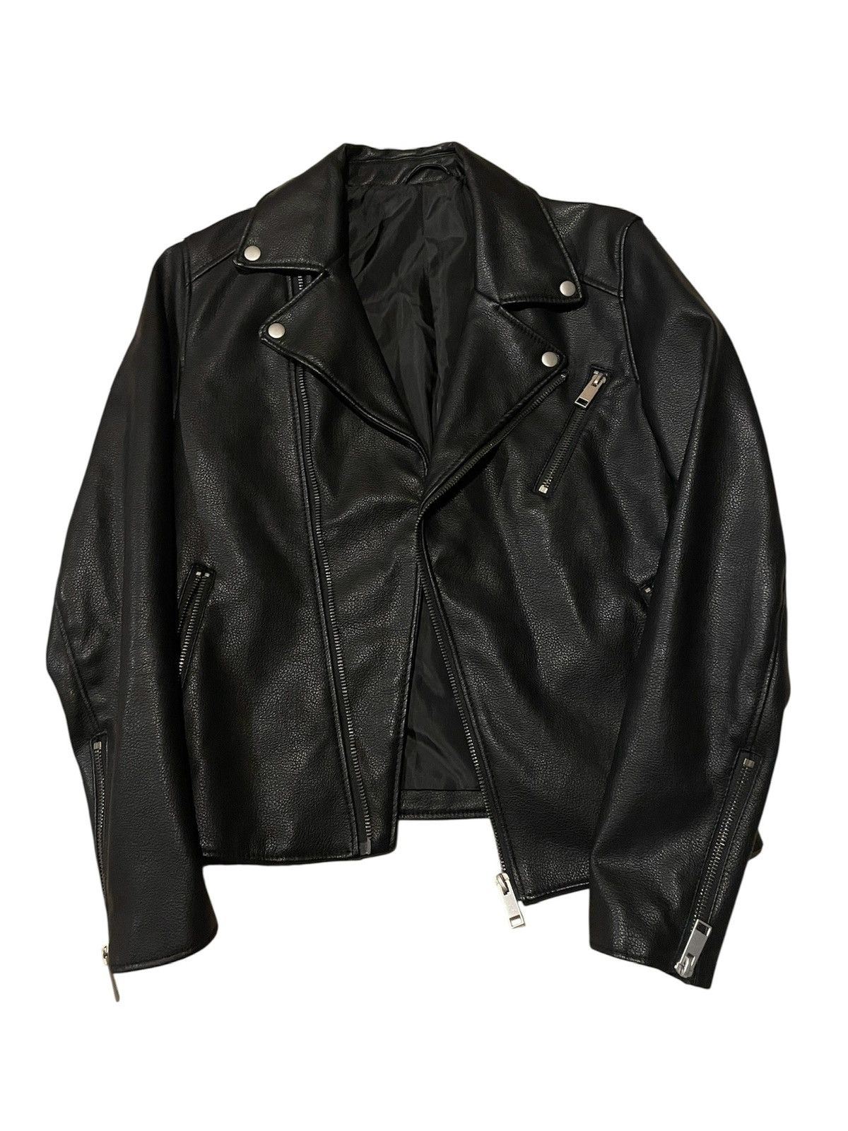 H&M Faux Leather Biker Moto Jacket - Size S