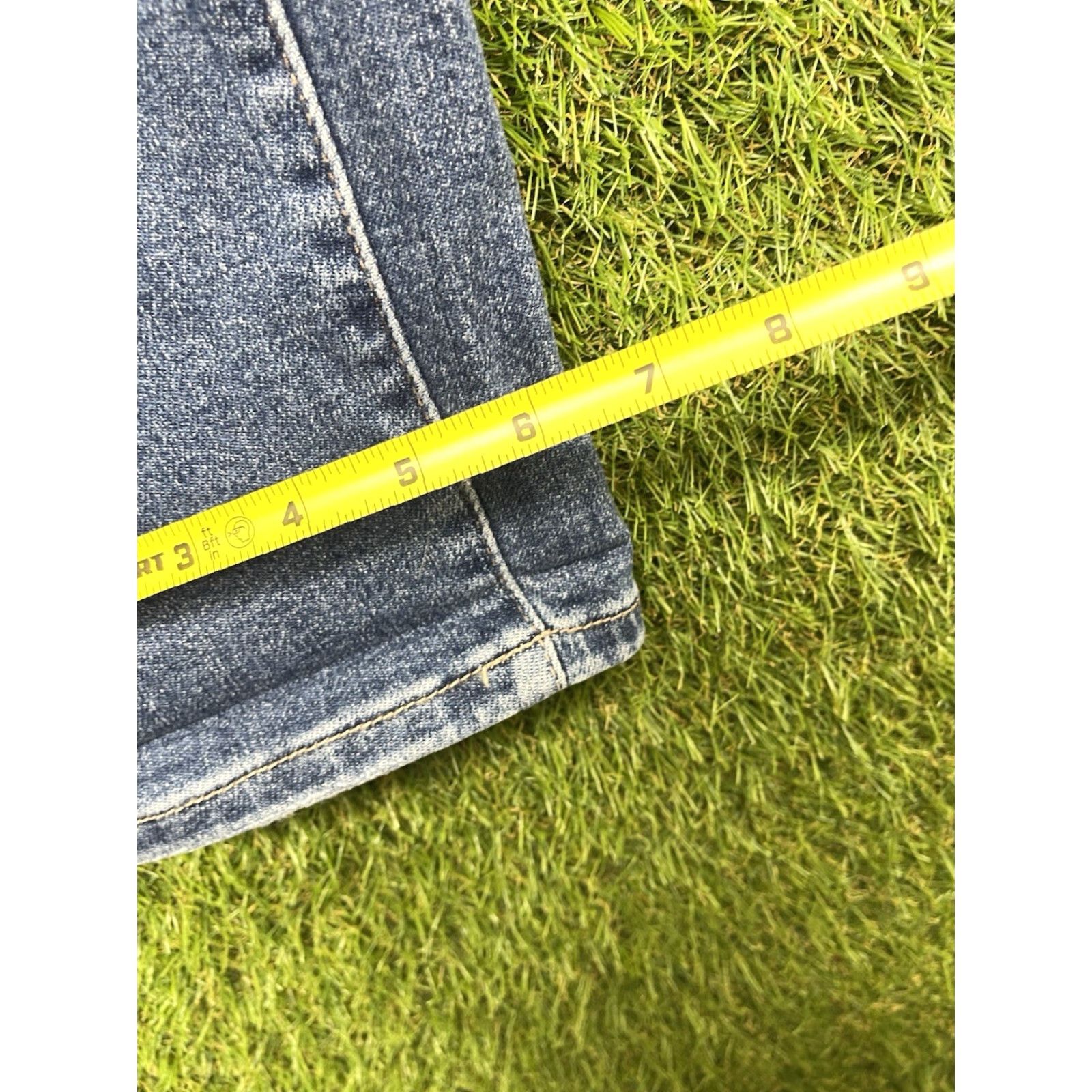 Vintage Judy Blue Jeans Womens 27 High Rise Rainbow Embroidered Denim Distressed Stretch Jeans Size 27" / US 4 / IT 40 - 6 Thumbnail