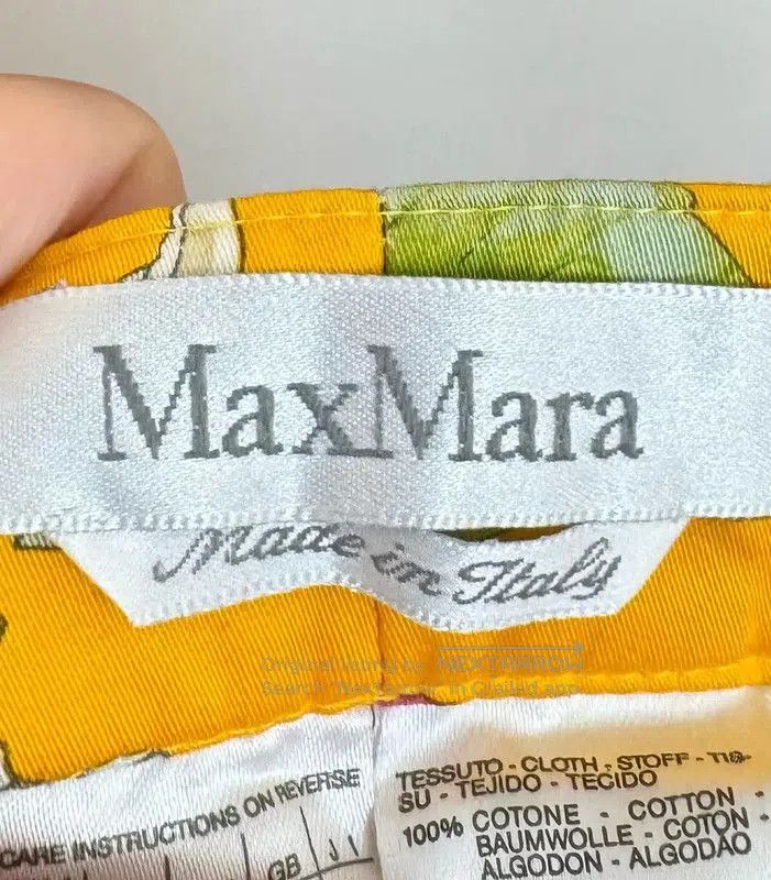 Max Mara MaxMara Yellow Cotton Casual Pants for Women . Size 23" - 5 Thumbnail
