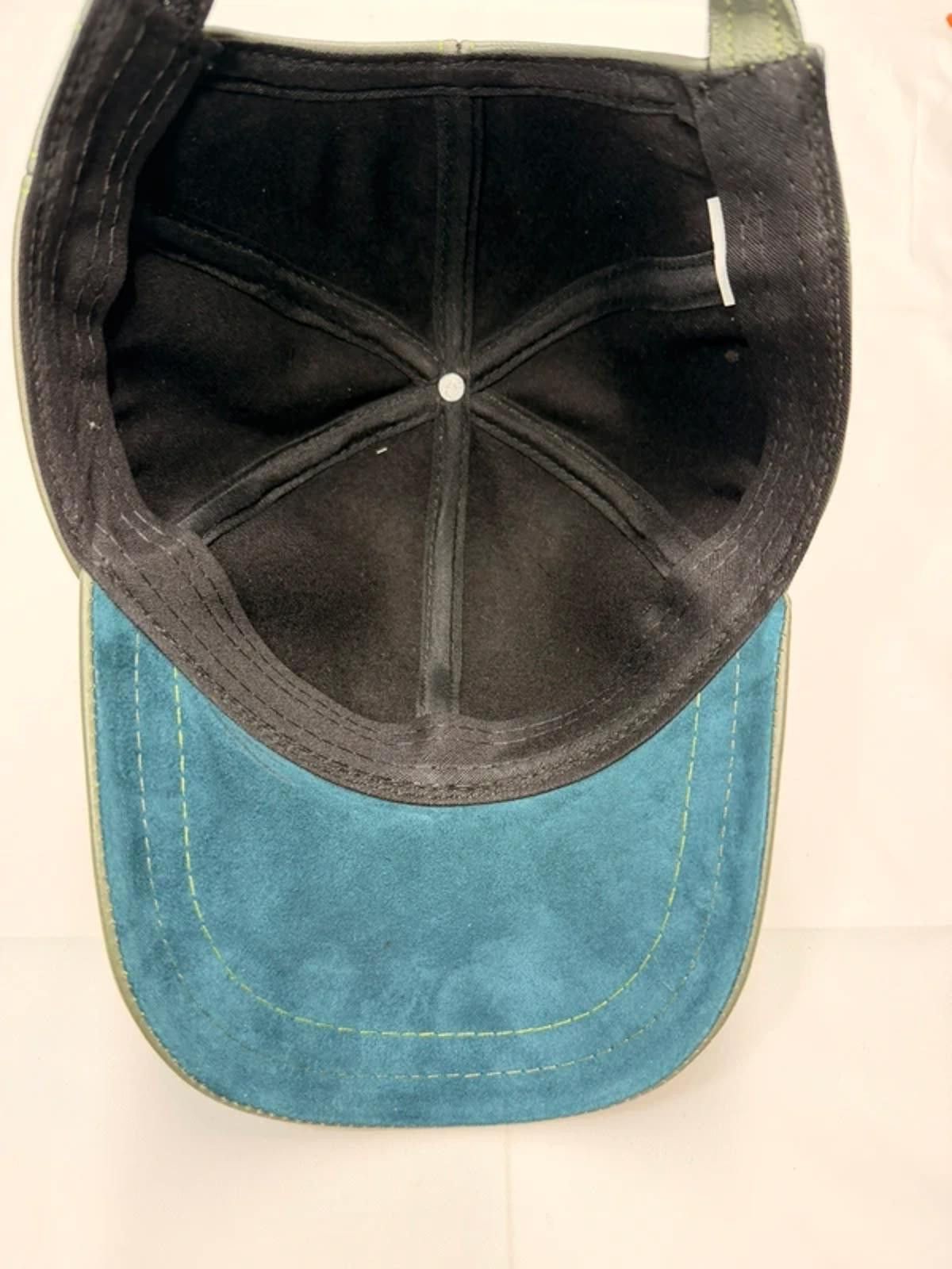 Other NEW Green Leather Baseball Cap - Premium Hat #028 Size ONE SIZE - 5 Thumbnail