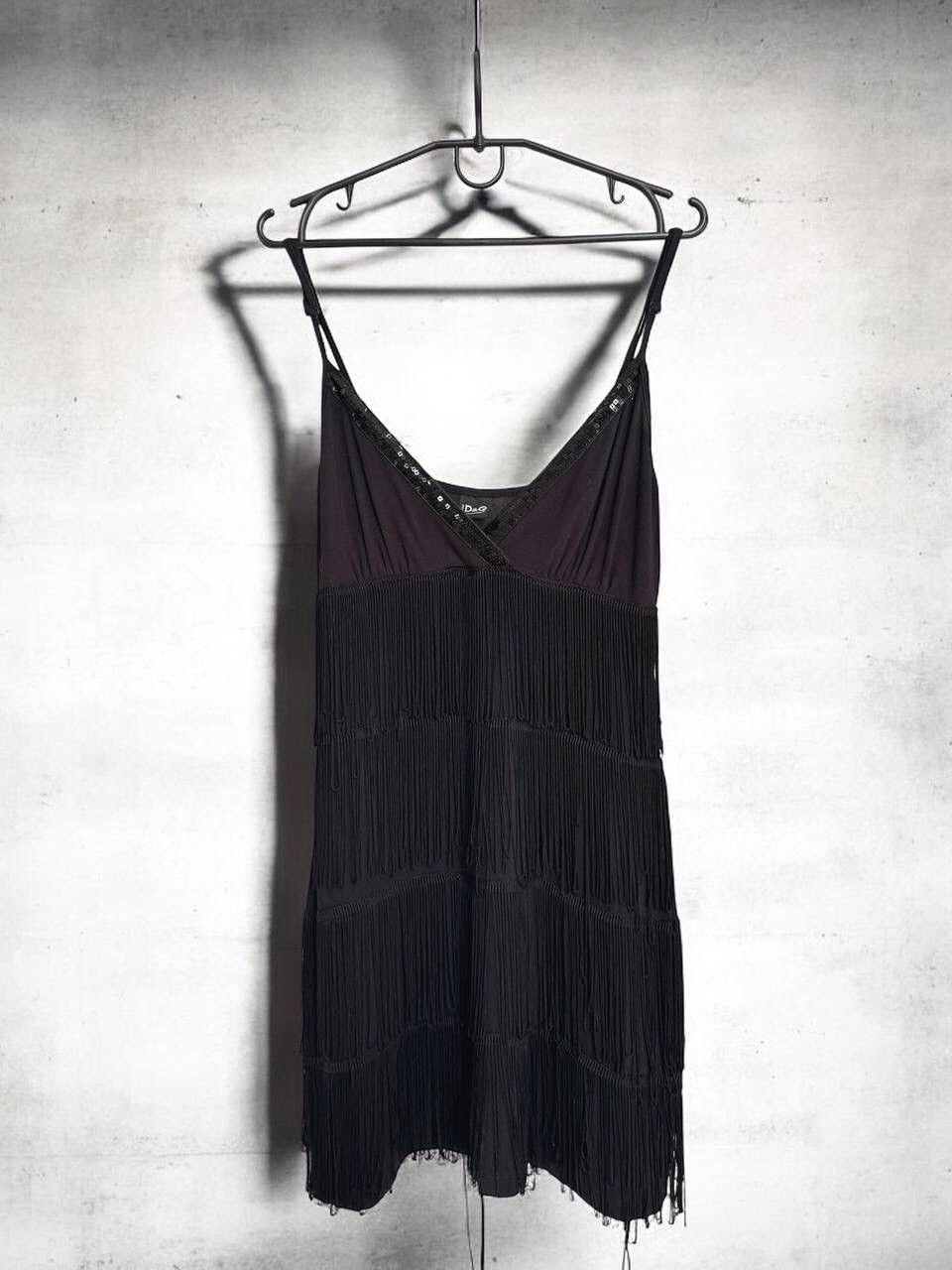 Dolce & Gabbana D&G Dolce & Gabbana Vintage Fringe Details Midi Dress Size M / US 6-8 / IT 42-44 - 2 Thumbnail