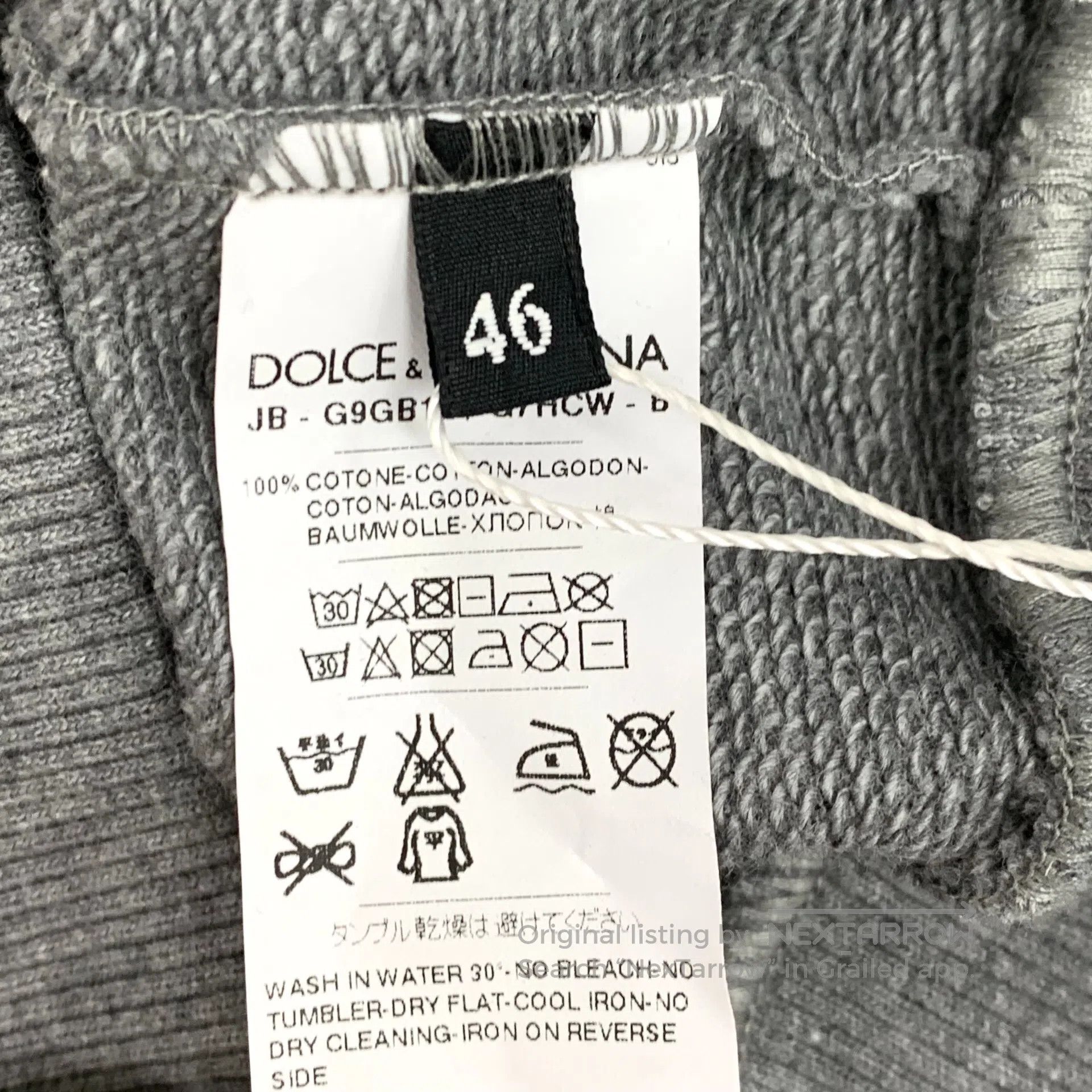 Dolce & Gabbana Dolce Gabbana Gray Crown Embroidered Cotton Hooded Drawstr Size US S / EU 44-46 / 1 - 7 Thumbnail