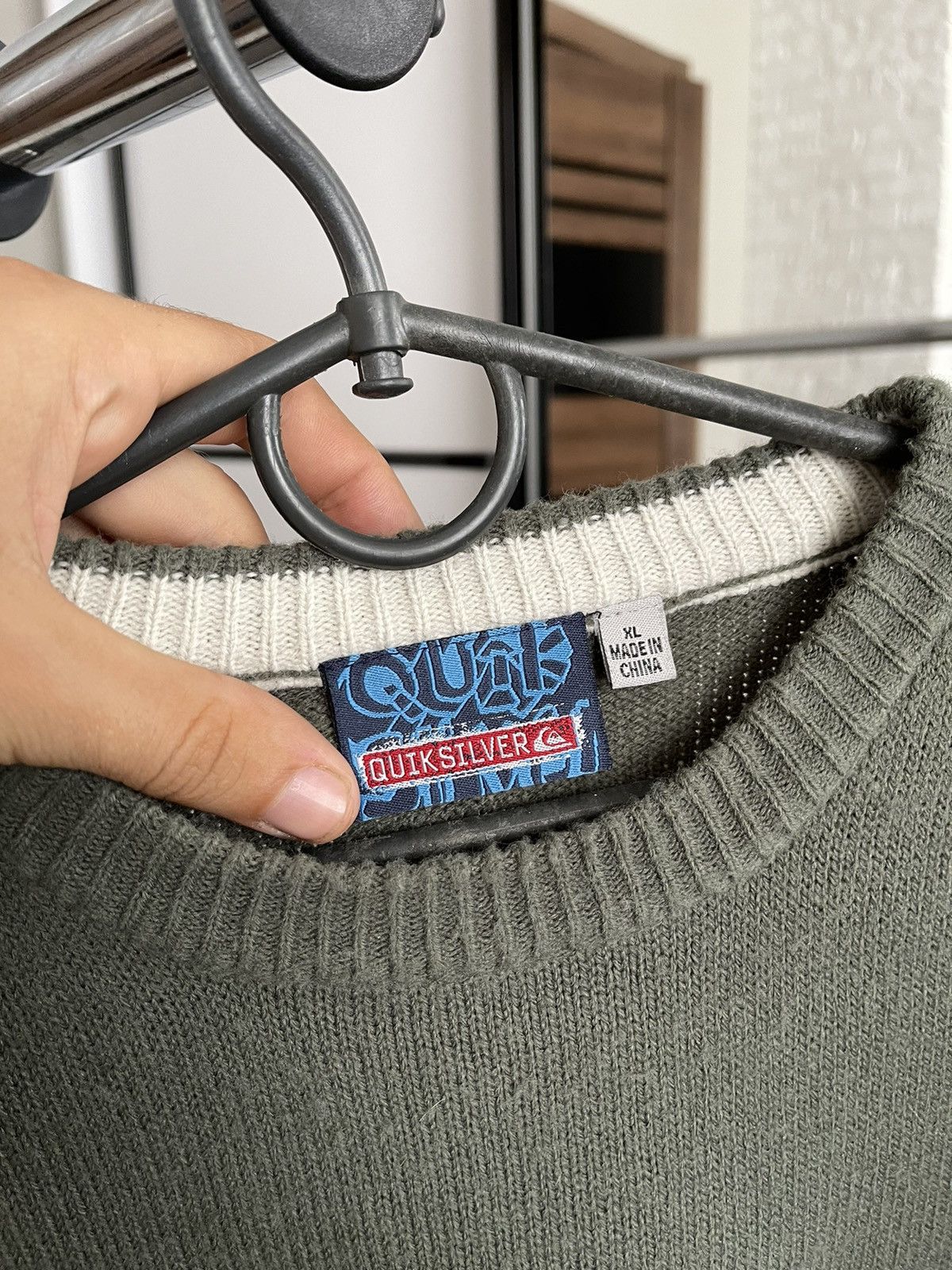Quiksilver Quiksilver Vintage Knit Surf Sweater Big Logo 90s Size US XL / EU 56 / 4 - 8 Thumbnail