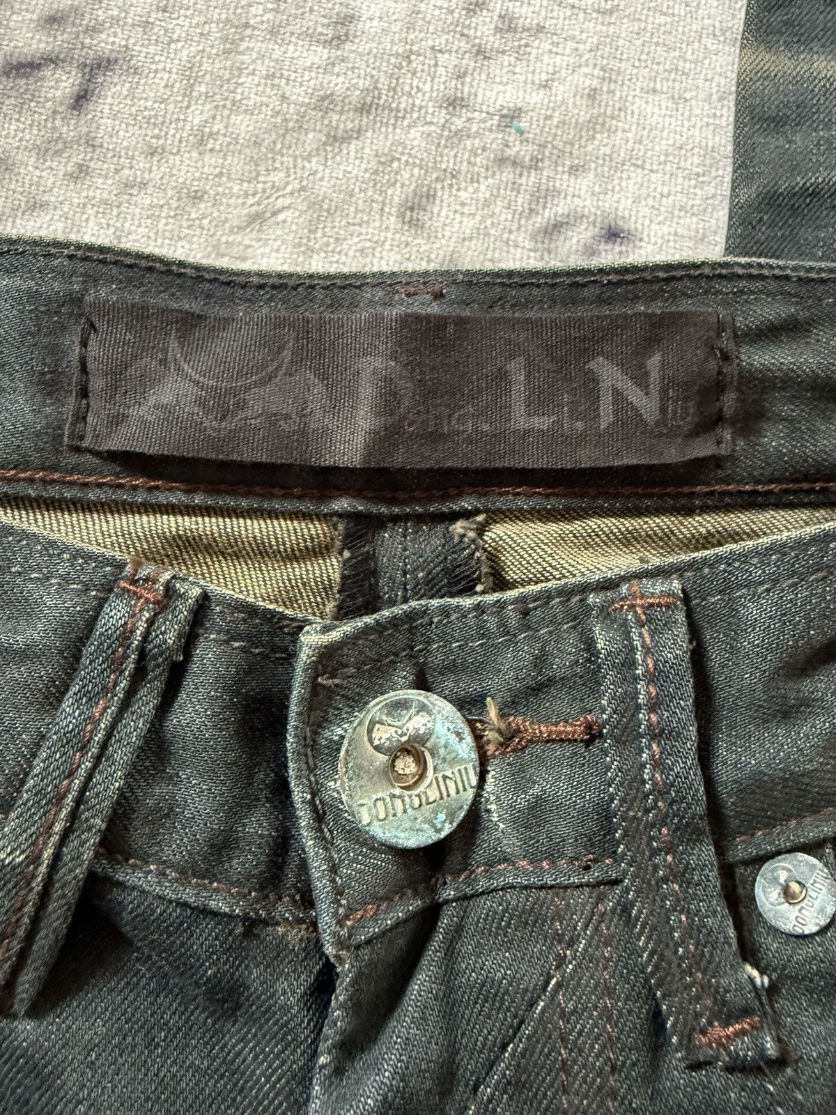 GOSTAR DE FUGA Fuga Style D.L.N Japan Mud Black Wash Studded Jeans Size US 28 / EU 44 - 19 Thumbnail