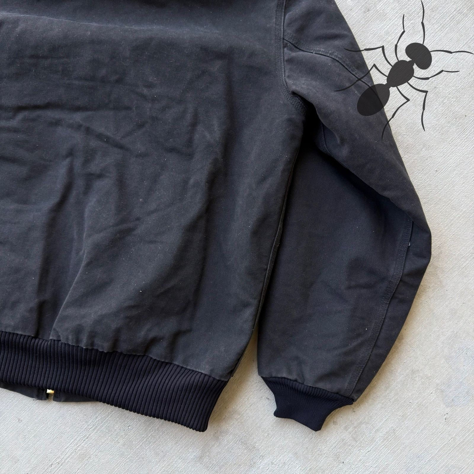 Carhartt × Vintage Carhartt J130 BLK black hooded work wear jacket Size US L / EU 52-54 / 3 - 7 Thumbnail