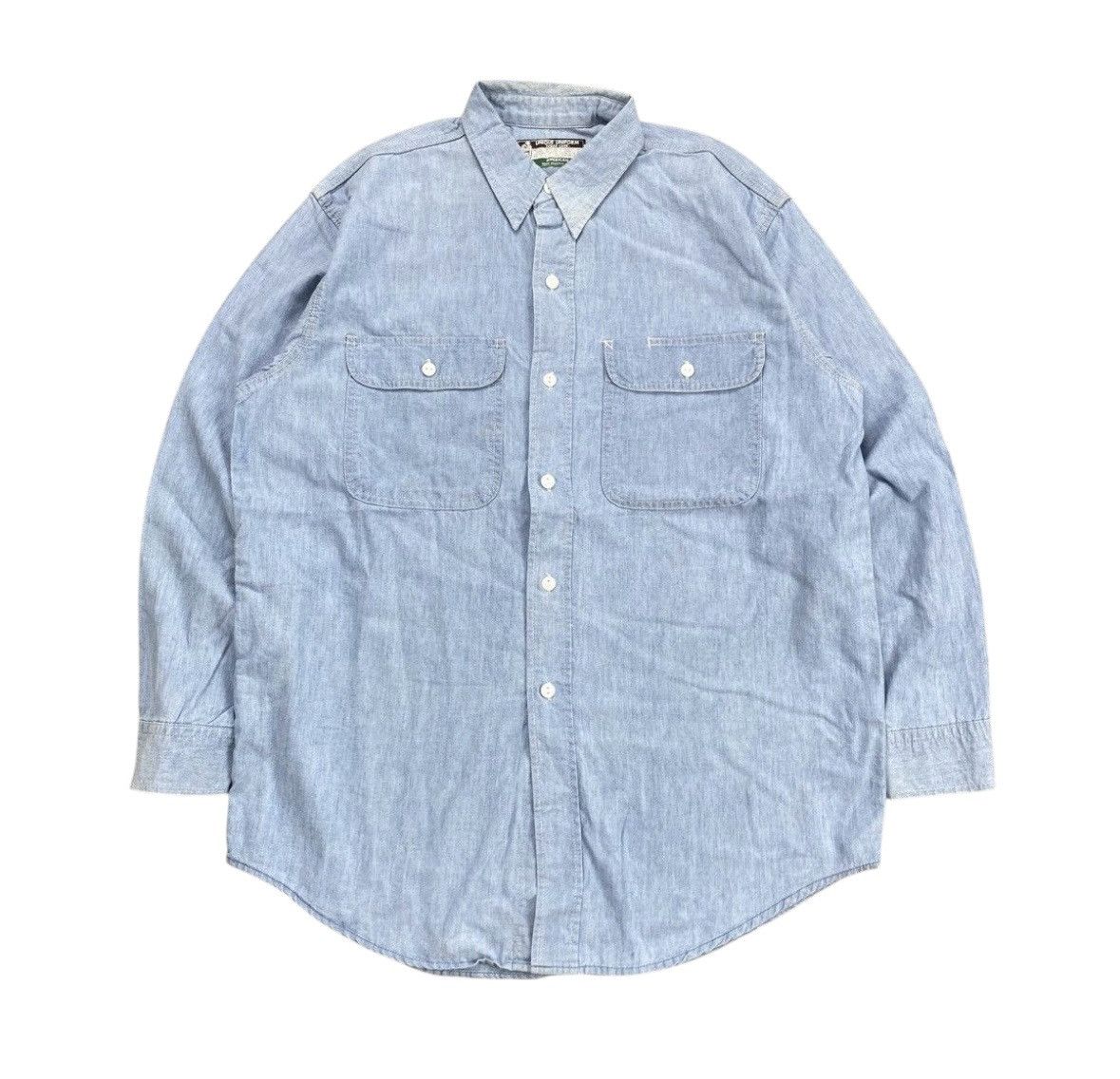 Sugar Cane 1990s VINTAGE Sugar Cane Denim Jacket DOUBLE POCKET Size US L / EU 52-54 / 3 - 1 Thumbnail