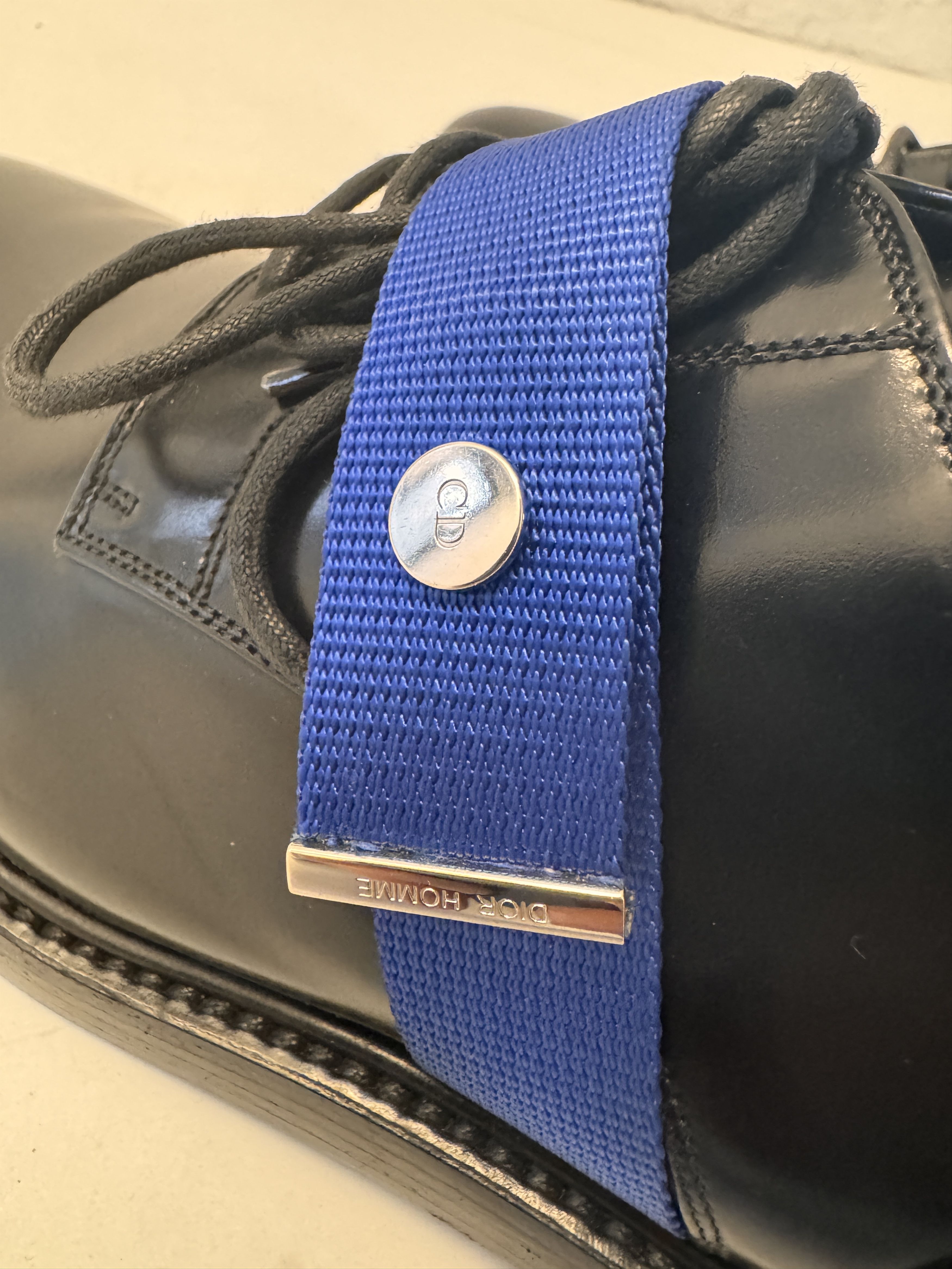 Dior DIOR HOMME H965 Derby Black Shoes with Blue belting EU39 Size US 6 / EU 39 - 5 Thumbnail