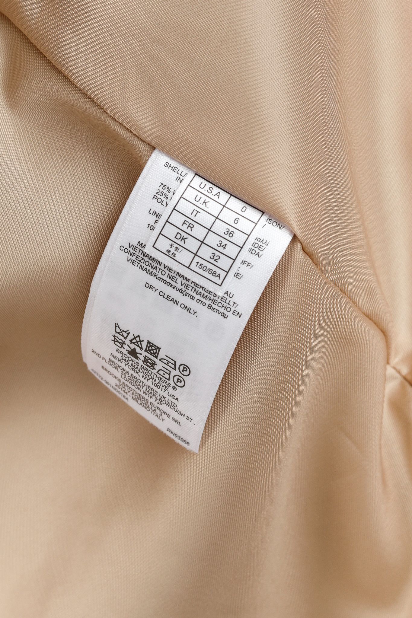 Brooks Brothers Brooks Brothers Tan Wool-Blend Belted Coat Size XS / US 0-2 / IT 36-38 - 10 Thumbnail