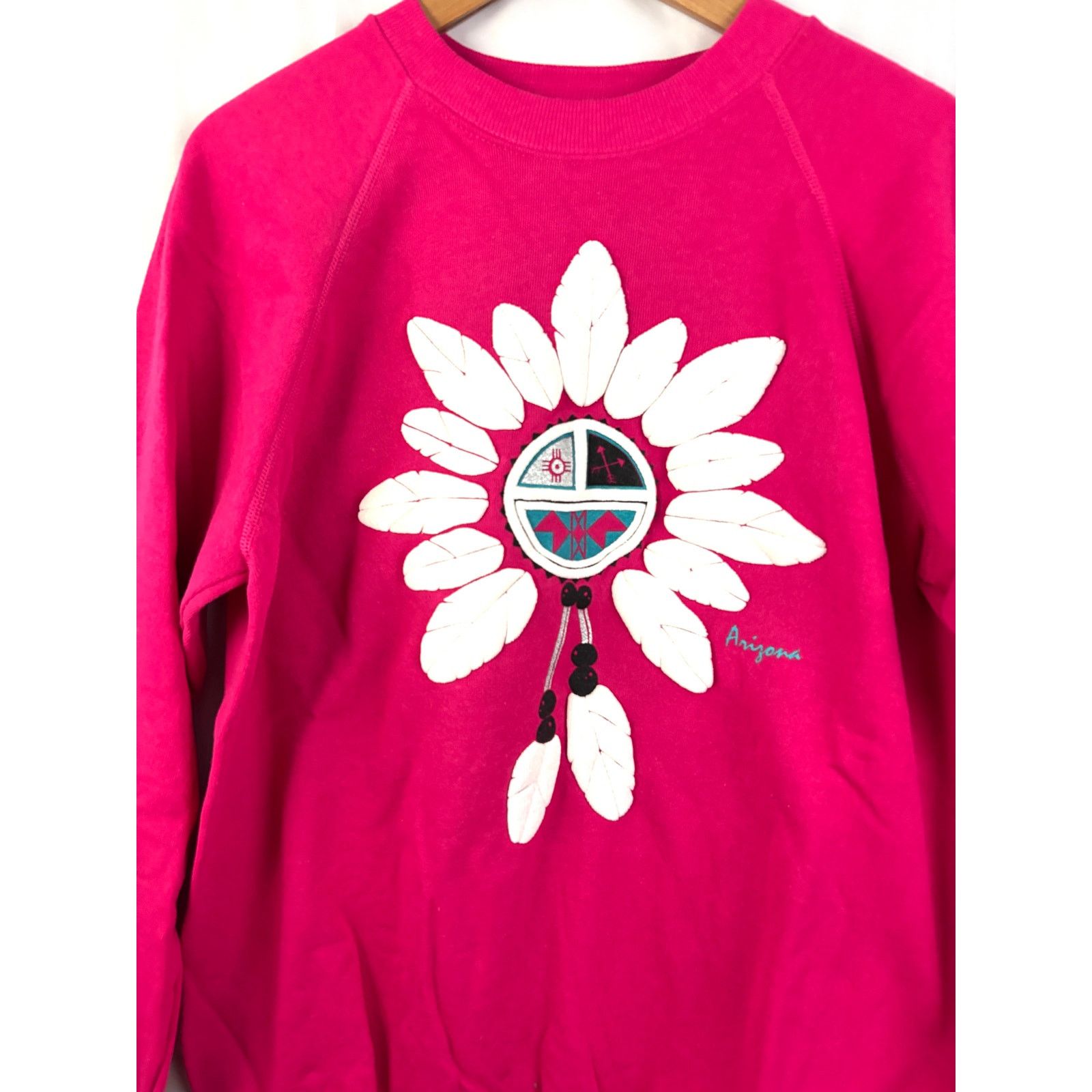 Hanes Vtg 80s Puff Paint Dreamcatcher Arizona Sweatshirt Large USA Size L / US 10 / IT 46 - 5 Thumbnail