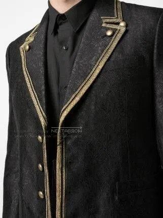 Saint Laurent Paris Saint Laurent 20ss Floral Gold Trim Jacket. Size US M / EU 48-50 / 2 - 8 Thumbnail