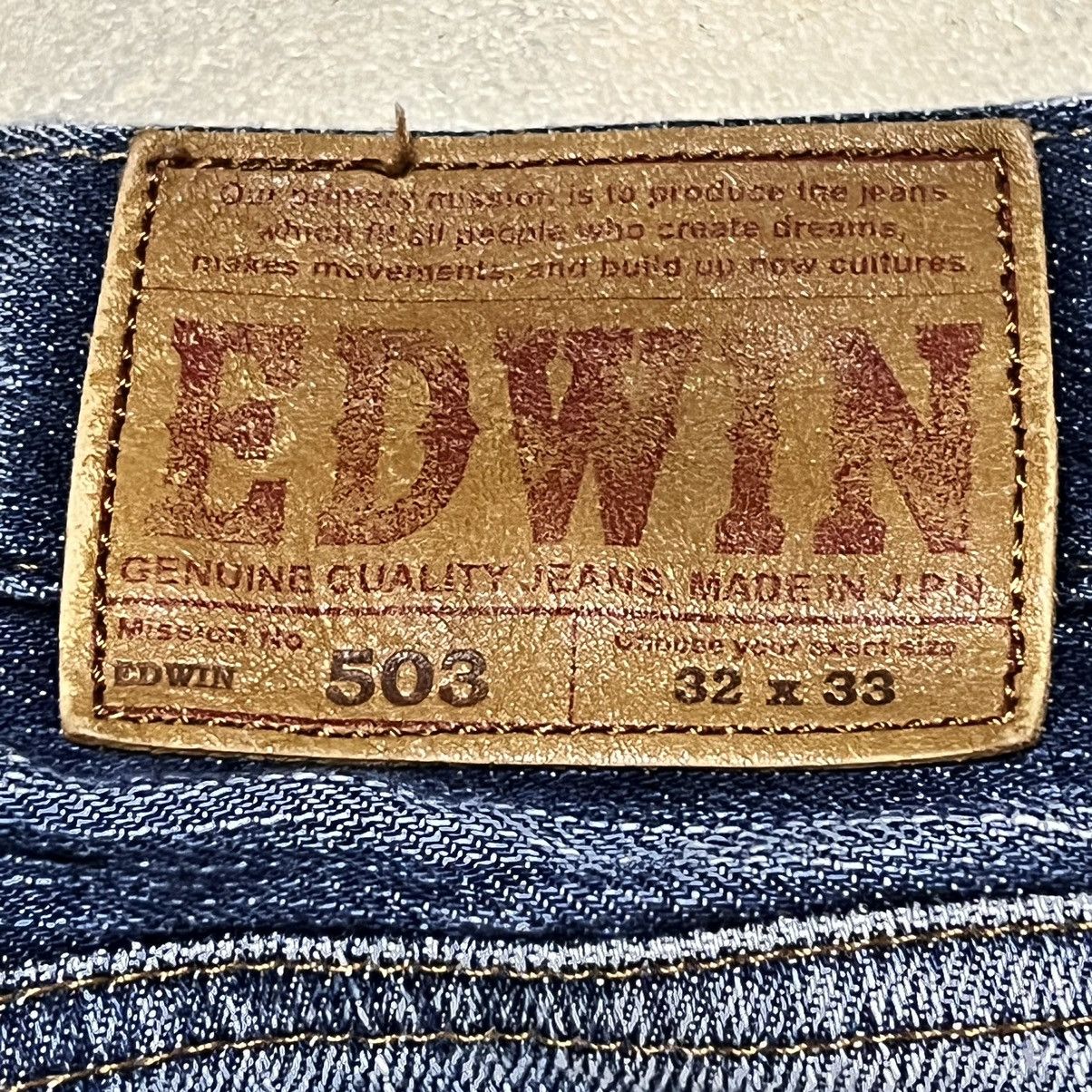 Edwin × Japanese Brand Edwin 503 Gore Windstoper Distressed Denim Jeans Size US 30 / EU 46 - 20 Thumbnail