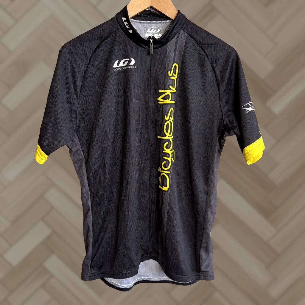 Vintage Louis Garneau Mens Shirt 3XL Black Half Zip Biking Cycling Jersey Short Sleeve, Logo, Zipper, Bike Theme, Regular Fit Size US XXL / EU 58 / 5 - 1 Thumbnail