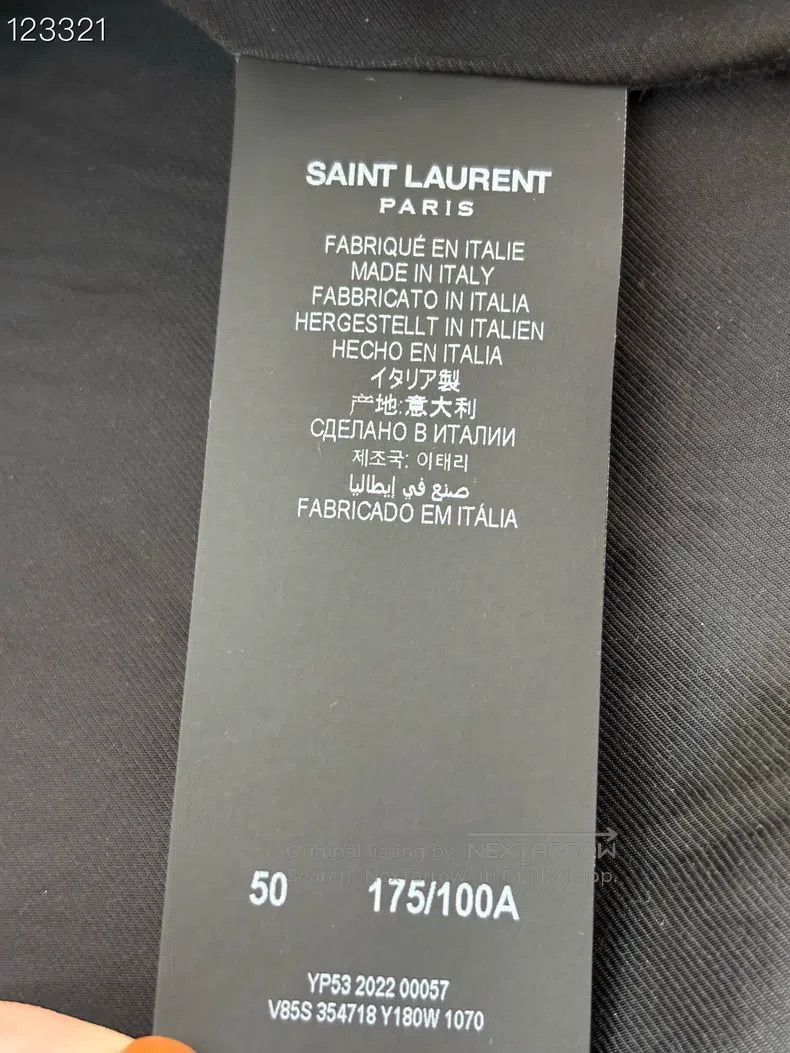 Saint Laurent Paris Saint Laurent Paris Wool Patchwork Jacket Baseball Jacket Size US M / EU 48-50 / 2 - 4 Thumbnail
