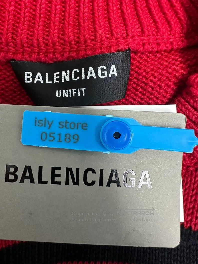 Balenciaga Balenciaga Color block ripped long-sleeve knitwear Size US XS / EU 42 / 0 - 4 Thumbnail