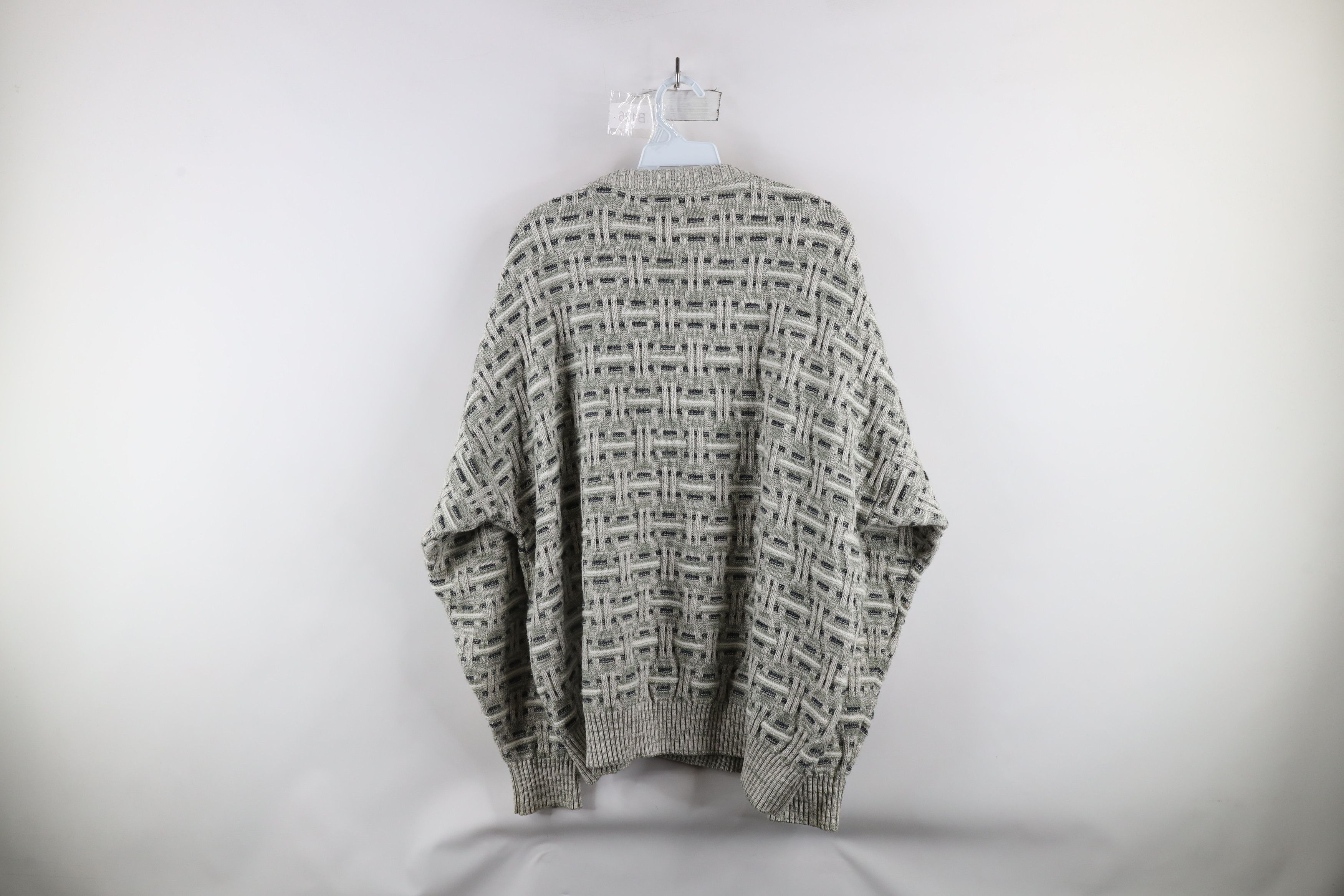 Vintage Vintage 90s Streetwear Knit Cross Weave Cosby Dad Sweater Size US XXL / EU 58 / 5 - 7 Thumbnail