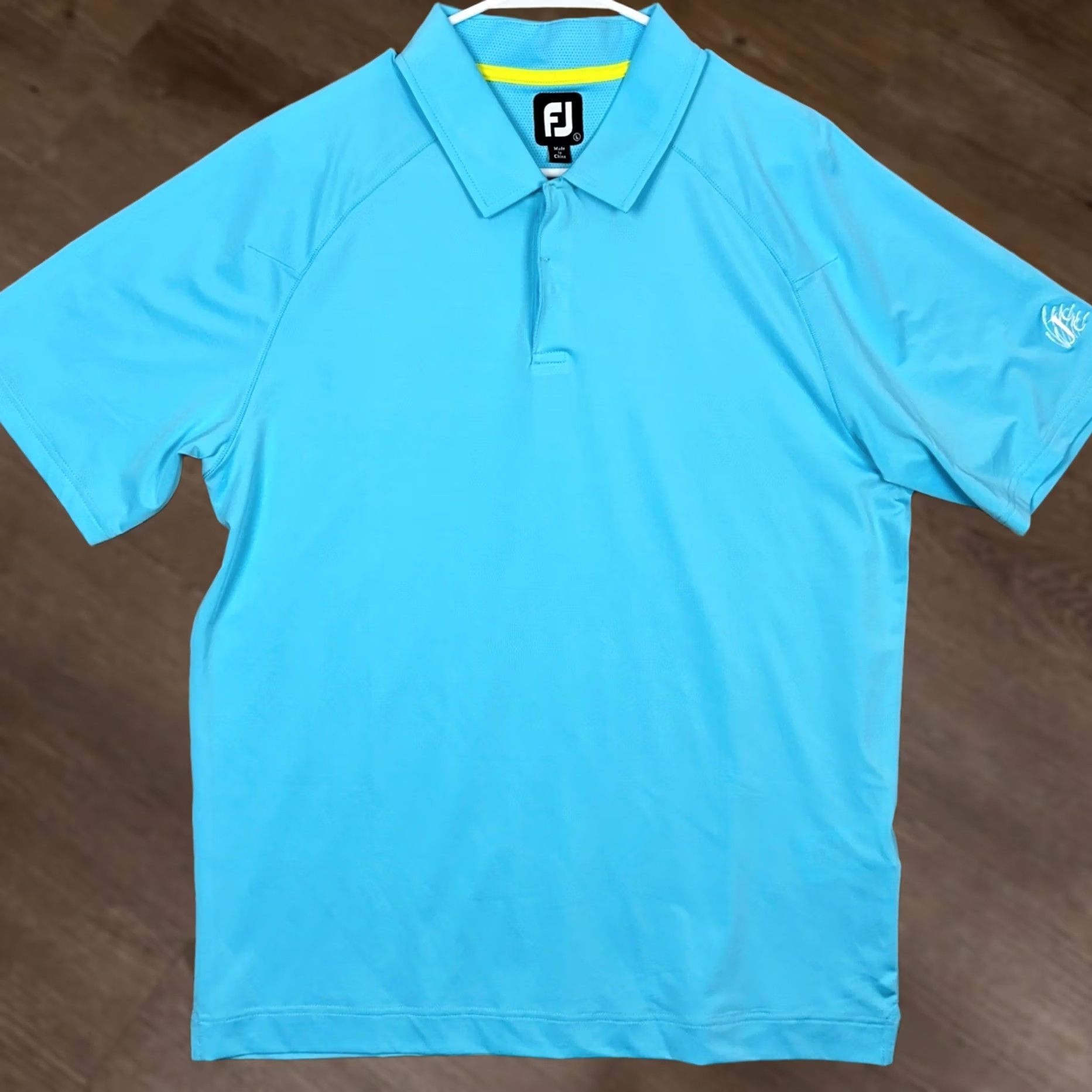 Footjoy FootJoy Polo Shirt Mens Large Light Blue Golf Performance Stretch Rugby Logo Size US L / EU 52-54 / 3 - 1 Thumbnail