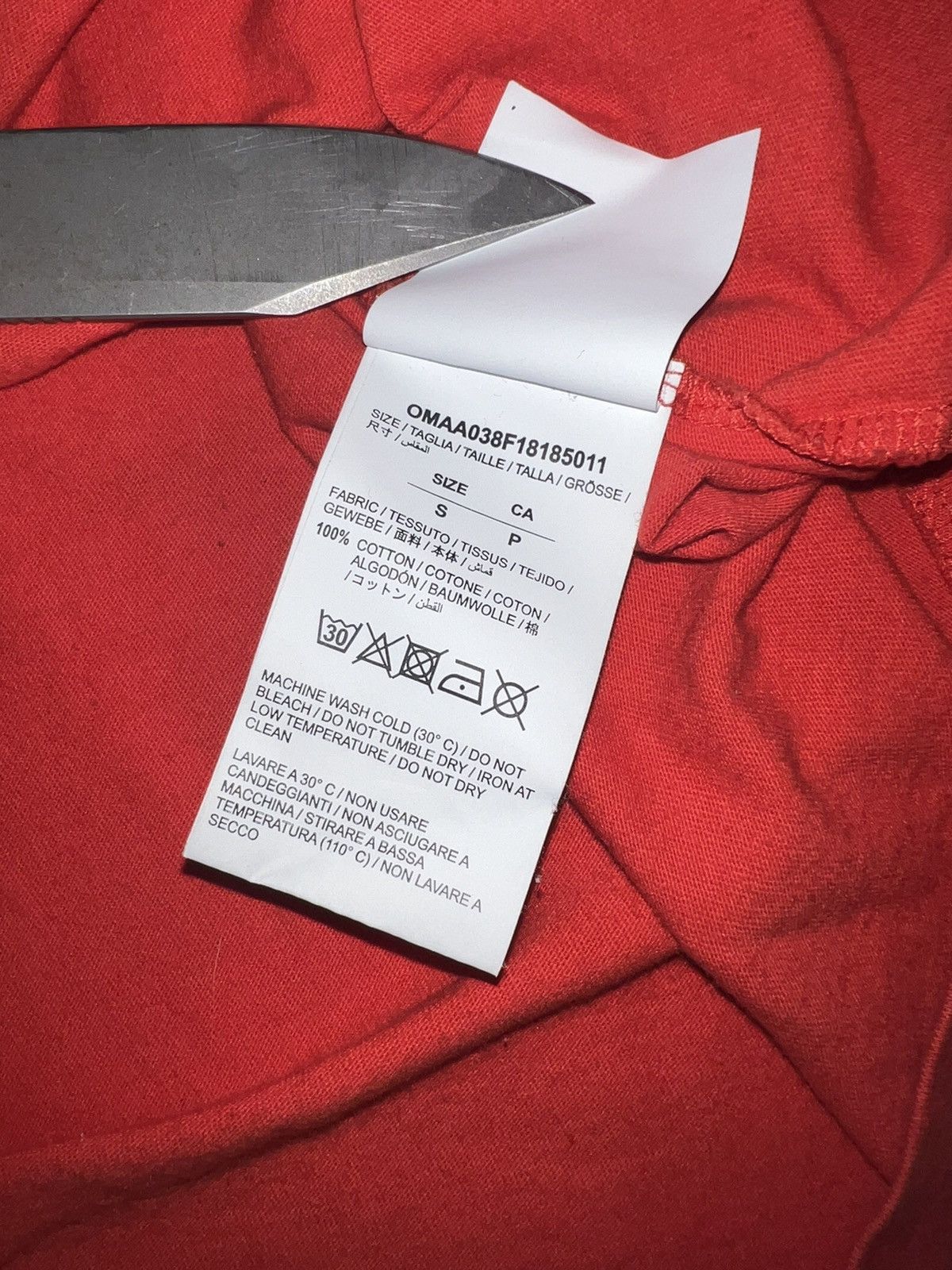Off-White Off-White Red Bernini Short Sleeve T-Shirt Size US S / EU 44-46 / 1 - 6 Thumbnail