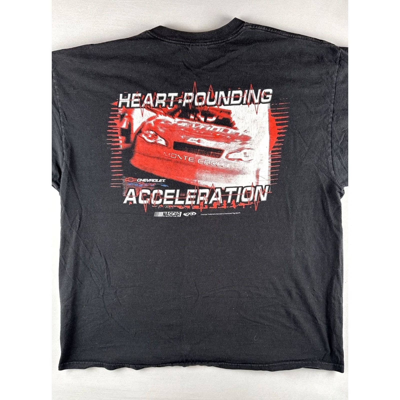 NASCAR VINTAGE Chevrolet NASCAR Racing Graphic Tee Monte Carlo 2XL Black Mens Short Sleeve Crew Neck 1990s 2000s Size US XL / EU 56 / 4 - 5 Thumbnail