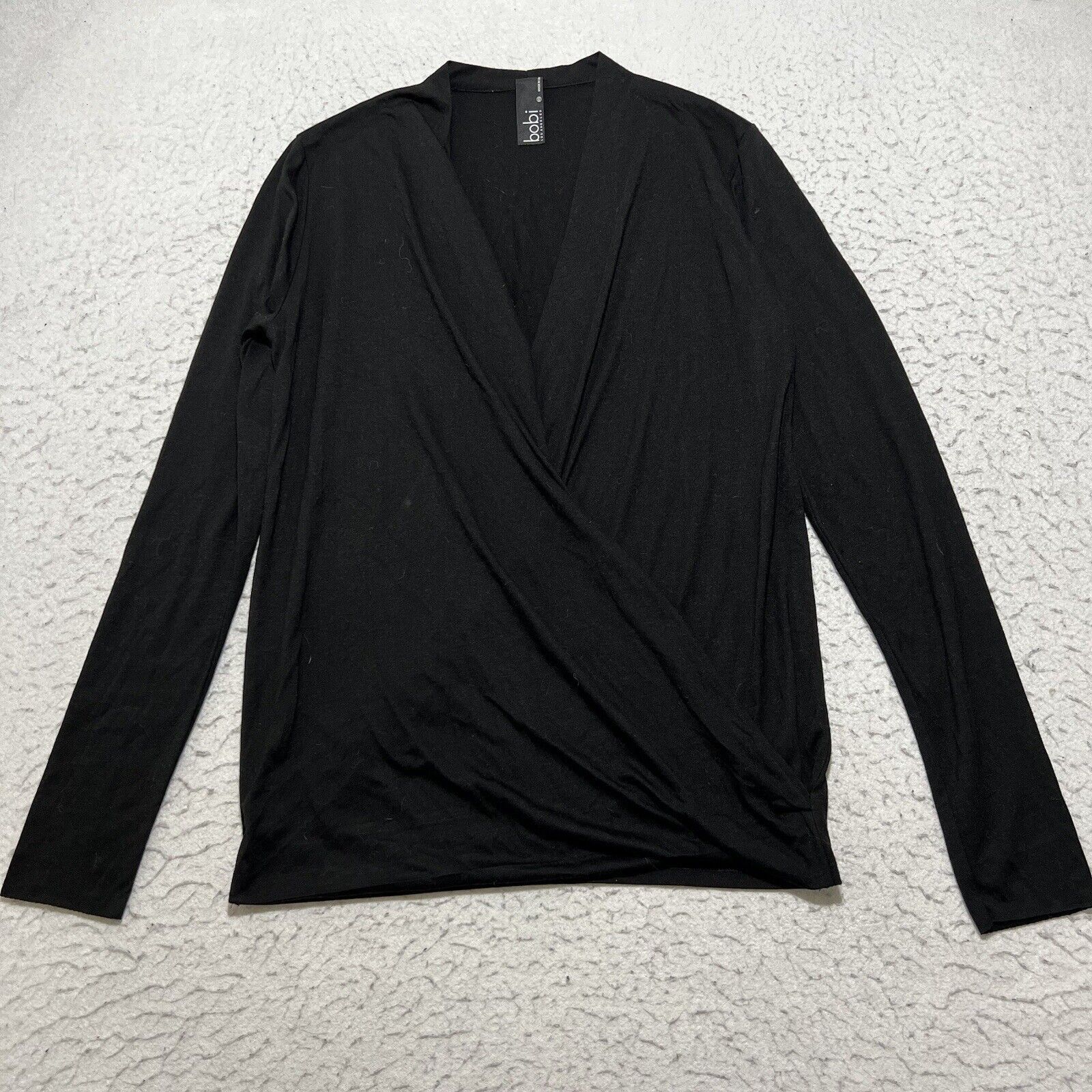 Other Bobi Los Angeles Faux Wrap Long Sleeve Lightweight Blouse Size XS / US 0-2 / IT 36-38 - 1 Thumbnail