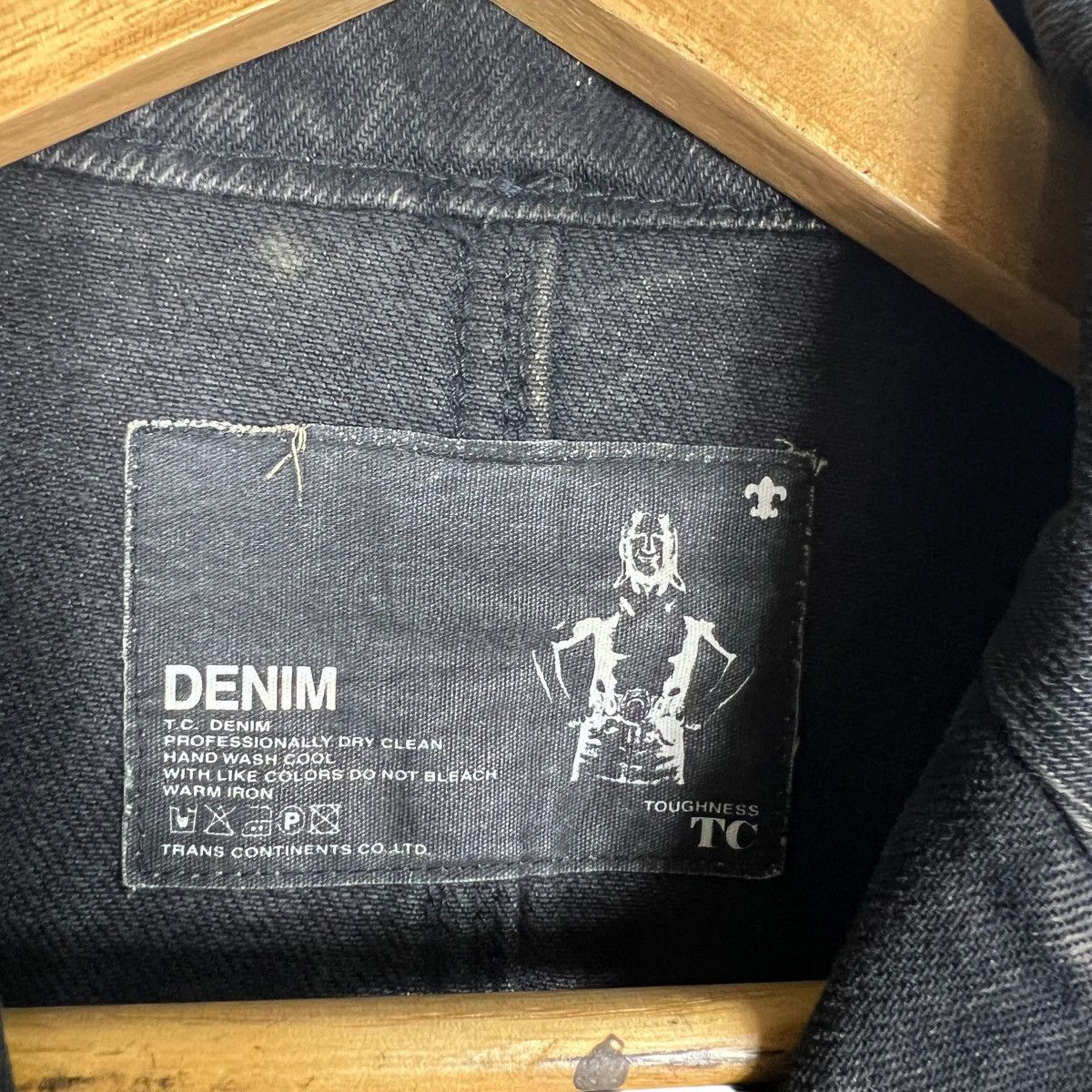 Japanese Brand 🔥 Trans Continents Black Dyed Denim Blazer Jacket Size US S / EU 44-46 / 1 - 9 Thumbnail