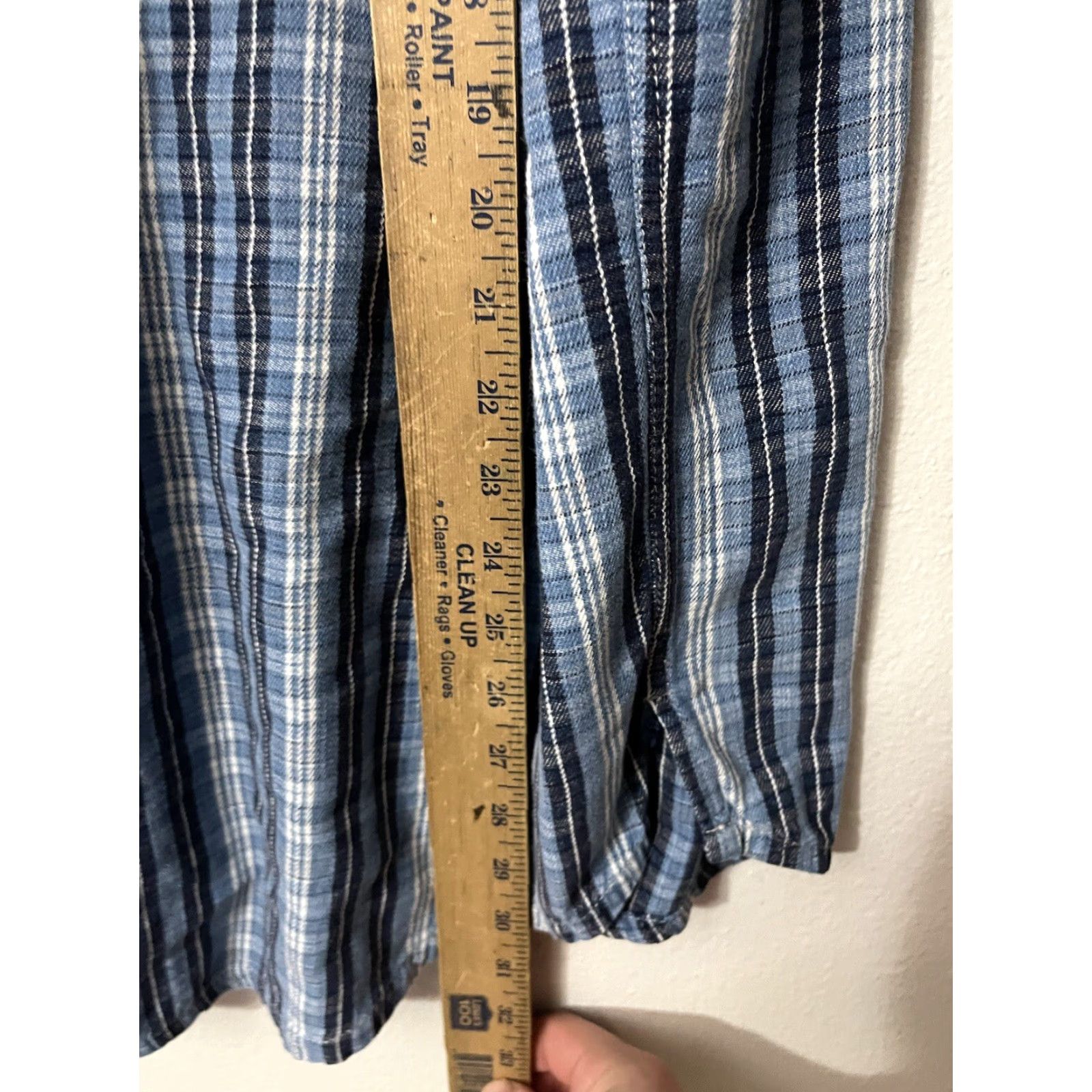 Vintage Levis Shirt Button Front Blue Plaid 100% Cotton Short Sleeve M Mens Regular Pocket Vintage NoN/A Size US M / EU 48-50 / 2 - 6 Thumbnail