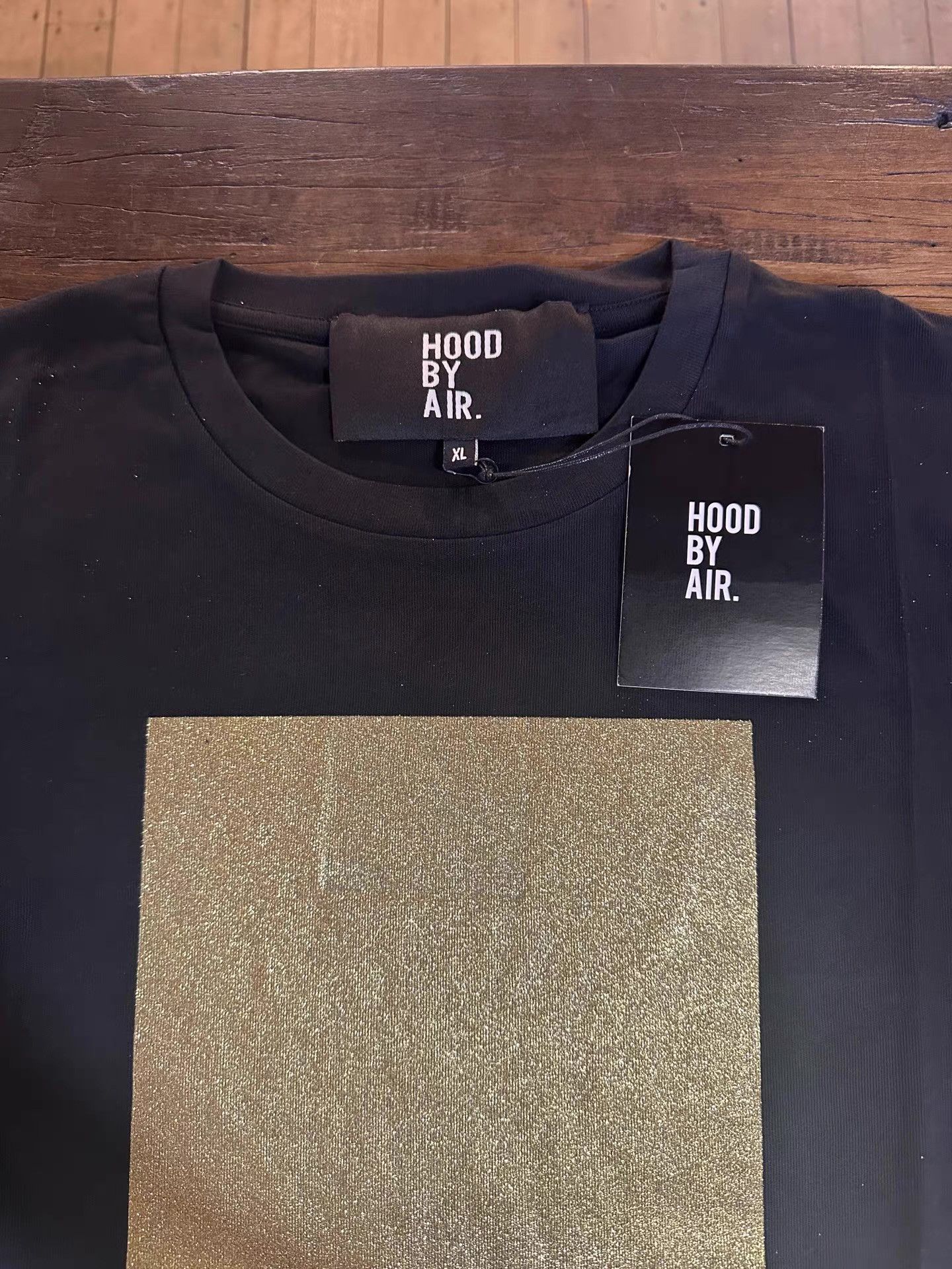 Hood By Air HBA HOOD BY AIR 15FW Black Glitter Box S/S Tee Ｑ25 Size US XL / EU 56 / 4 - 2 Thumbnail