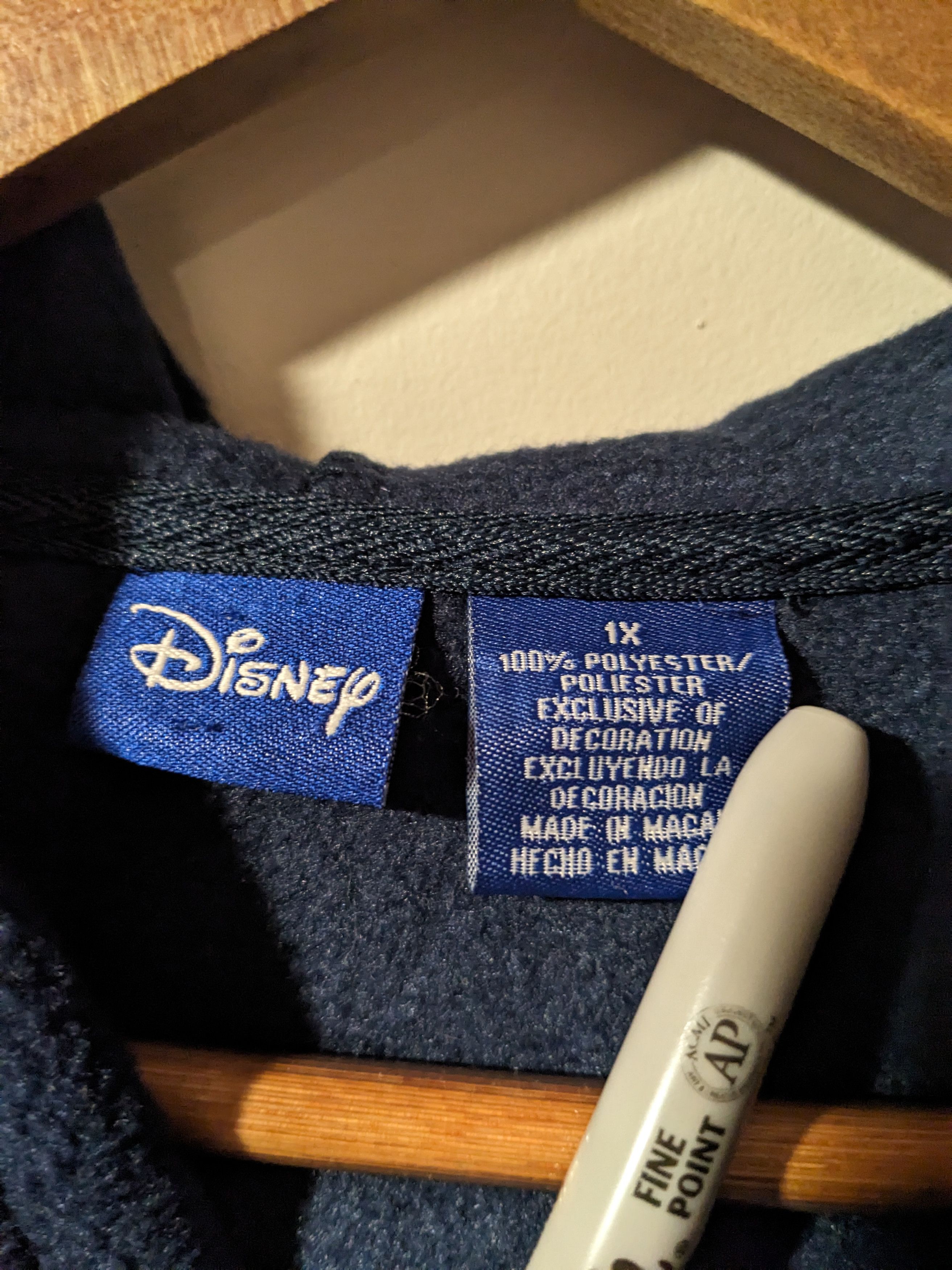Disney × Vintage Vintage Y2K Winnie the Pooh Eeyore 1X Full Zip Fleece Hoodie Size XL / US 12-14 / IT 48-50 - 3 Thumbnail