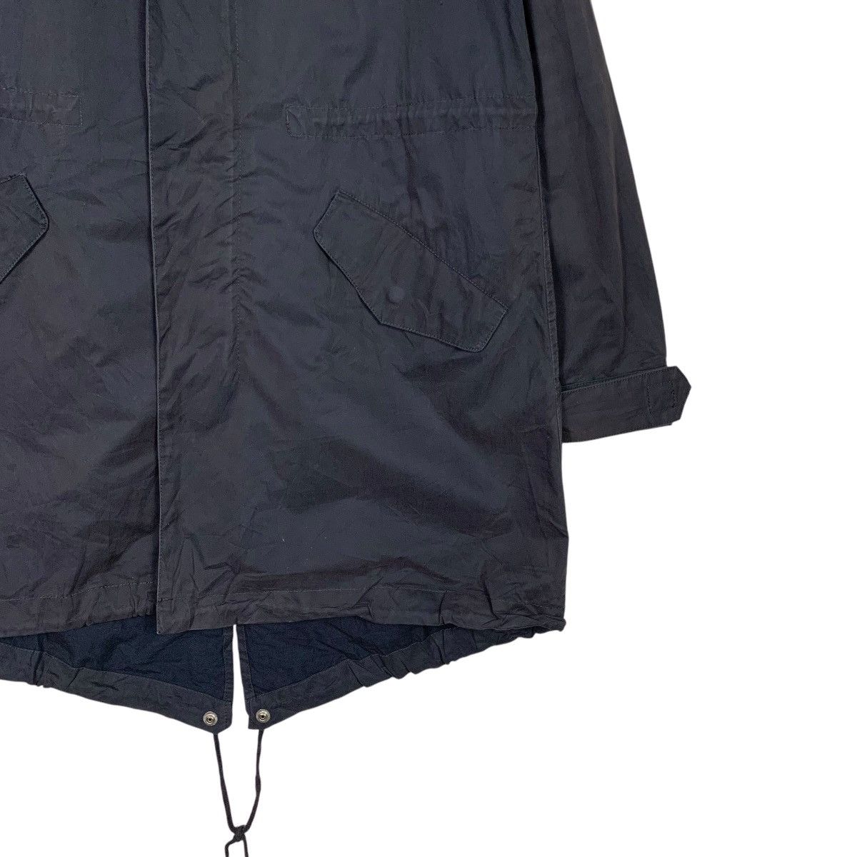 Japanese Brand SLY LANG Navy Blue Fishtail Parka Jacket #2299-C102 Size US S / EU 44-46 / 1 - 4 Thumbnail