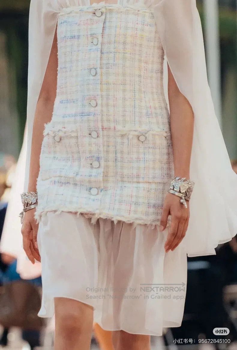 Chanel Chanel 25S spring and summer show white silk dress Size XS / US 0-2 / IT 36-38 - 8 Thumbnail