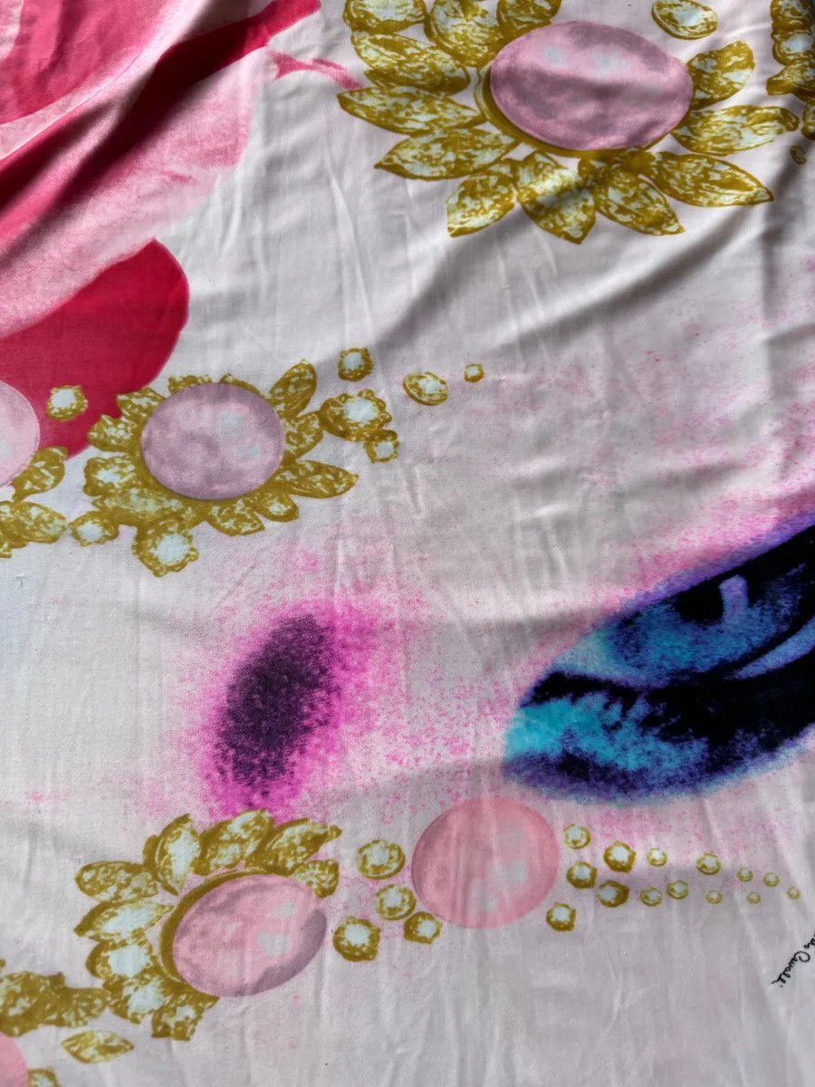 Designer × Roberto Cavalli × Vintage SS2001 Roberto Cavalli Princess Dasy Pink Eye Dress Size L / US 10 / IT 46 - 7 Thumbnail