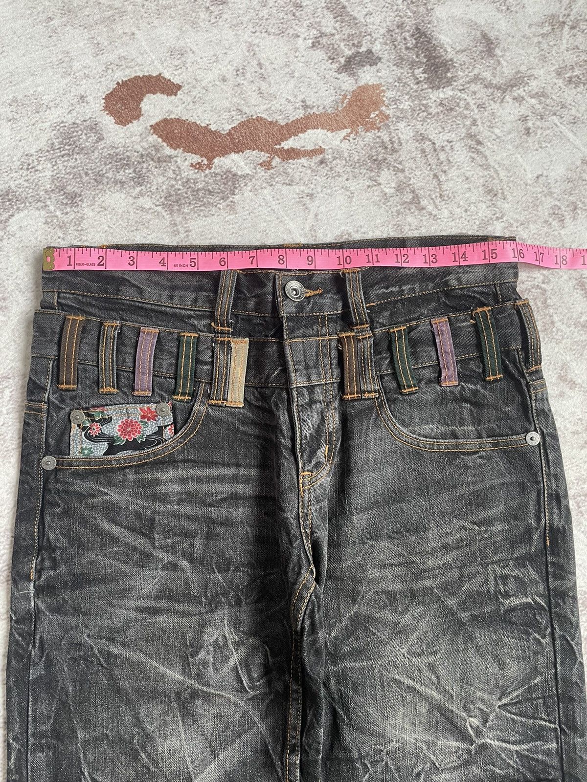 Japanese Brand Vintage NYLAUS Double Waist Denim Pants Size US 32 / EU 48 - 9 Thumbnail