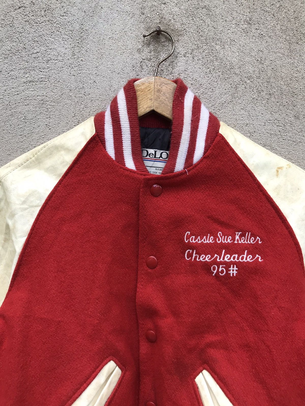 Infinite Archives RARE 90s DELONG CARSIE SUE KELLER OLD VARSITY JACKET Size US XS / EU 42 / 0 - 9 Thumbnail