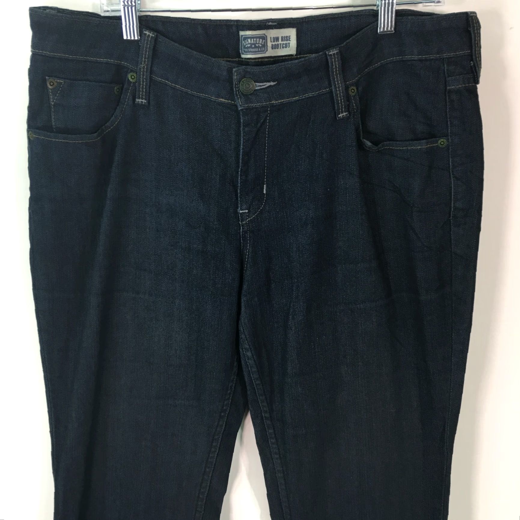 Levi's Levi's Signature Womens Low Rise Boot Cut Blue Denim Jeans Size 14 38X34 Size 36" / US 14 / IT 50 - 2 Thumbnail
