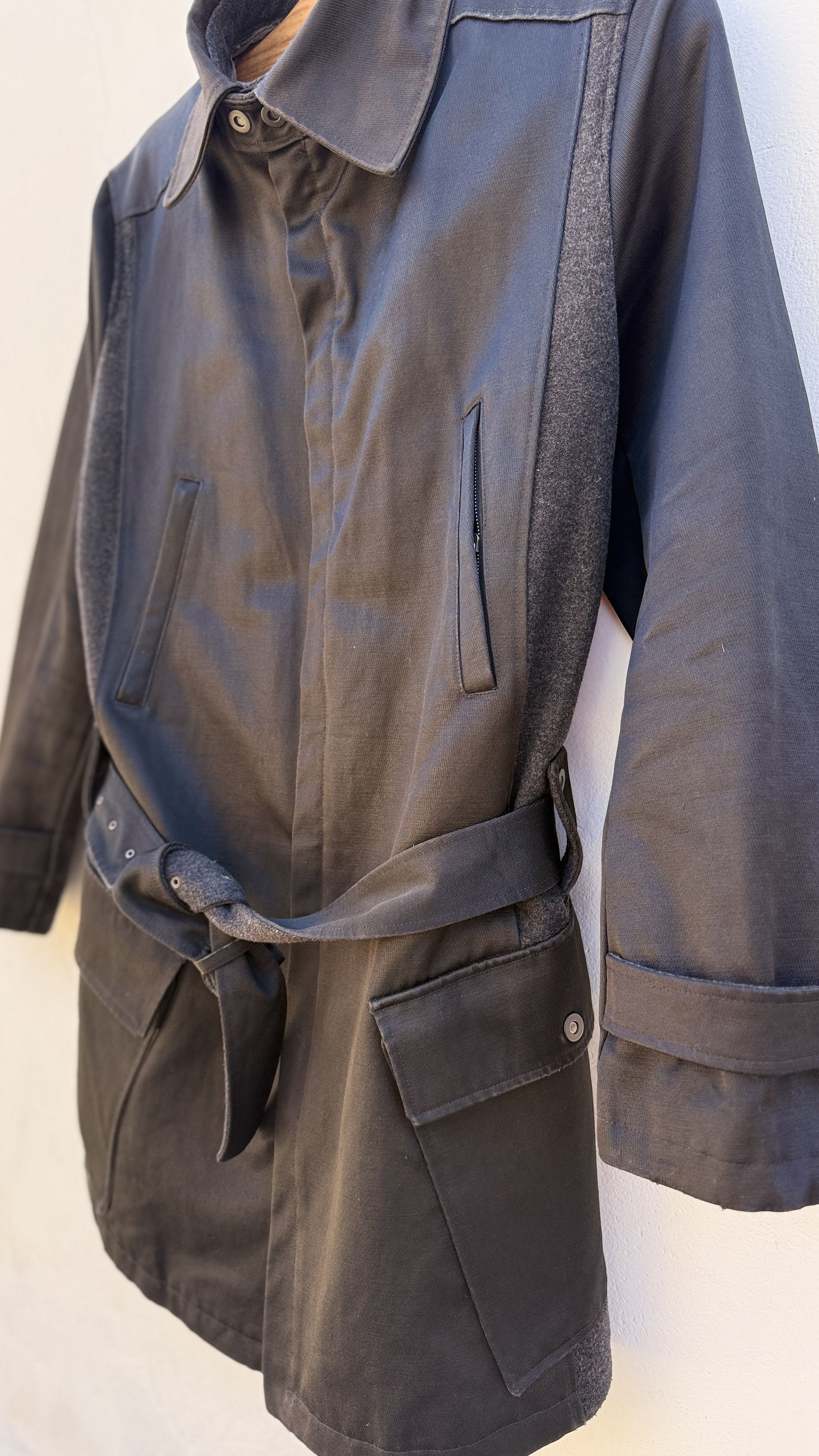 Kenzo 🔥 Kenzo dark gothic style belted coat down jacket wool Size US L / EU 52-54 / 3 - 3 Thumbnail