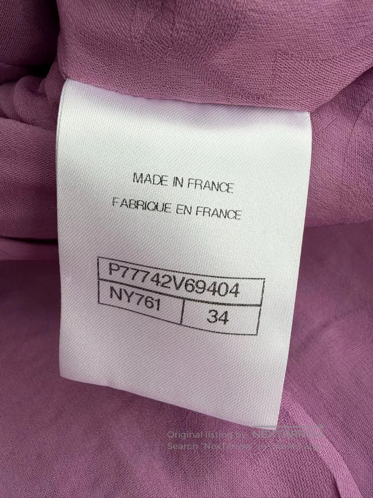 Chanel Chanel Purple Houndstooth Wool Stand-Collar Coat. Size US XS / EU 42 / 0 - 6 Thumbnail