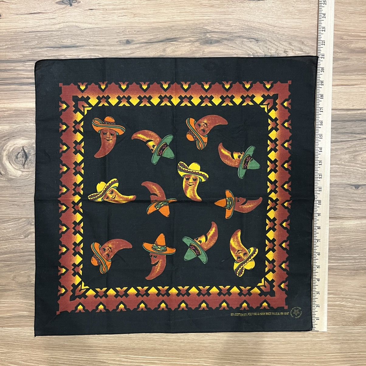 Other Vintage Pepper Bandana Hav-A-Hank Made in USA 21x21 Size ONE SIZE - 5 Thumbnail