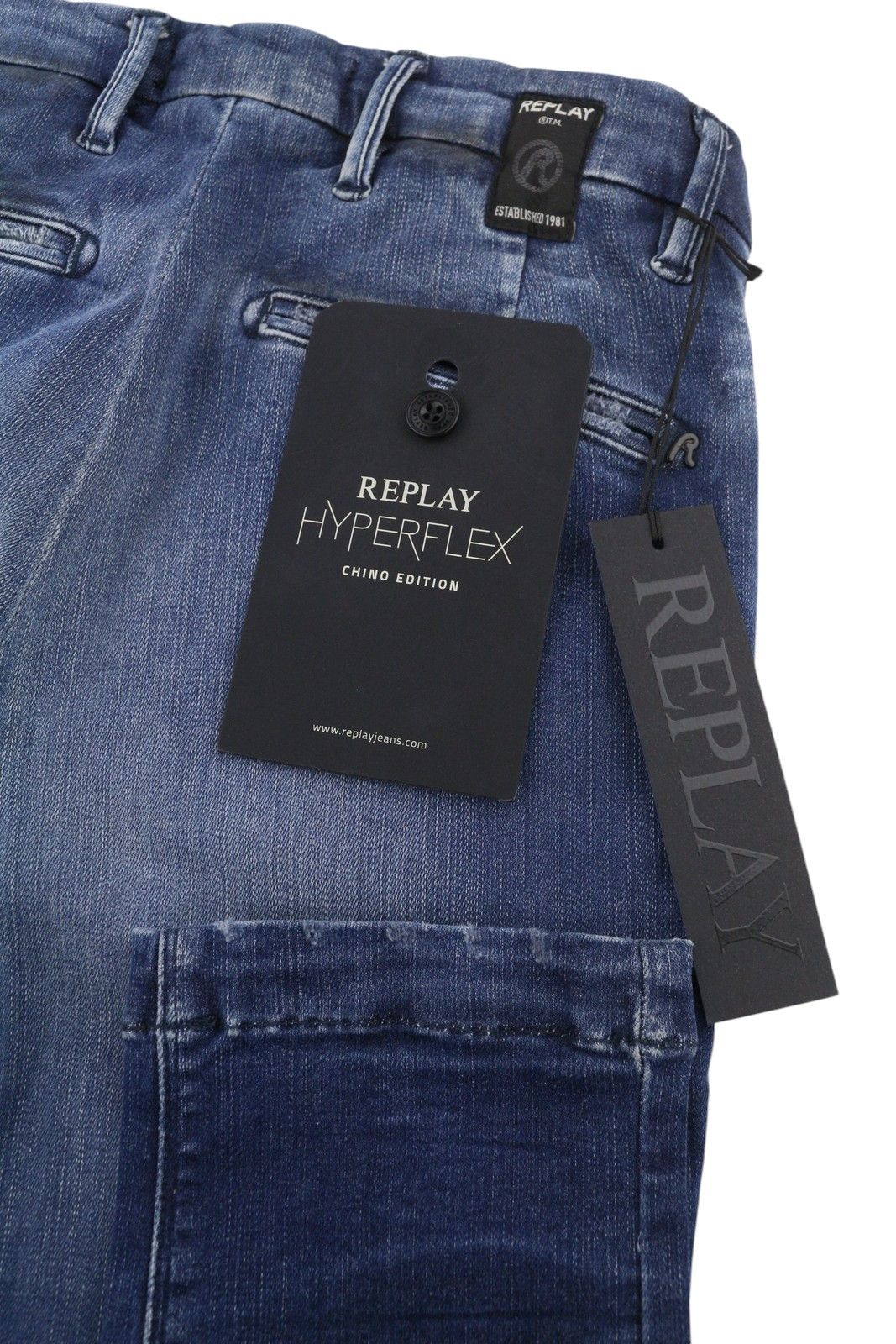 Replay LEHOEN HYPERFLEX W27/L32 Blue Faded Stretch Skinny 91015 Size 27" / US 4 / IT 40 - 6 Thumbnail