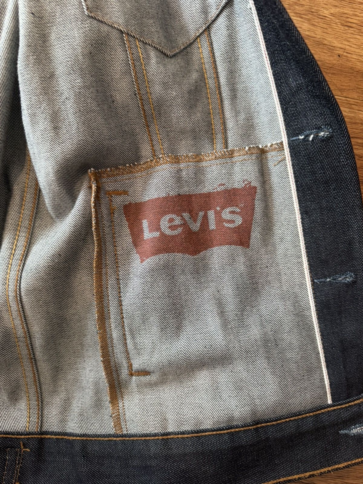 Levi's Levi’s Selvedge Trucker Denim Sample Jacket Size US L / EU 52-54 / 3 - 5 Thumbnail