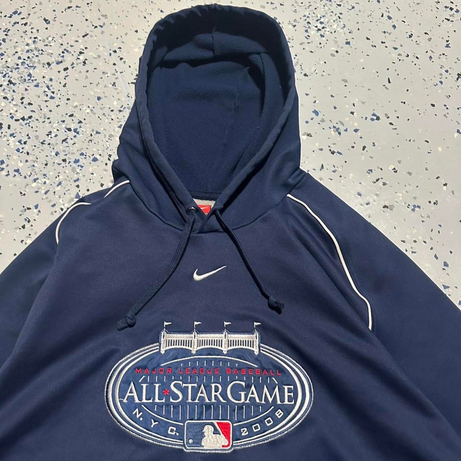 Nike Vintage Nike Center Swoosh 2008 MLB All Star Game Hoodie Size US L / EU 52-54 / 3 - 2 Thumbnail