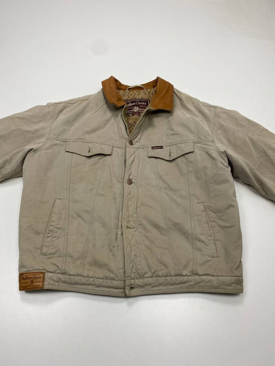 Marlboro Marlboro Classics Beige XXXL Vintage Canvas Jacket 90s Italy Size US XXL / EU 58 / 5 - 3 Thumbnail