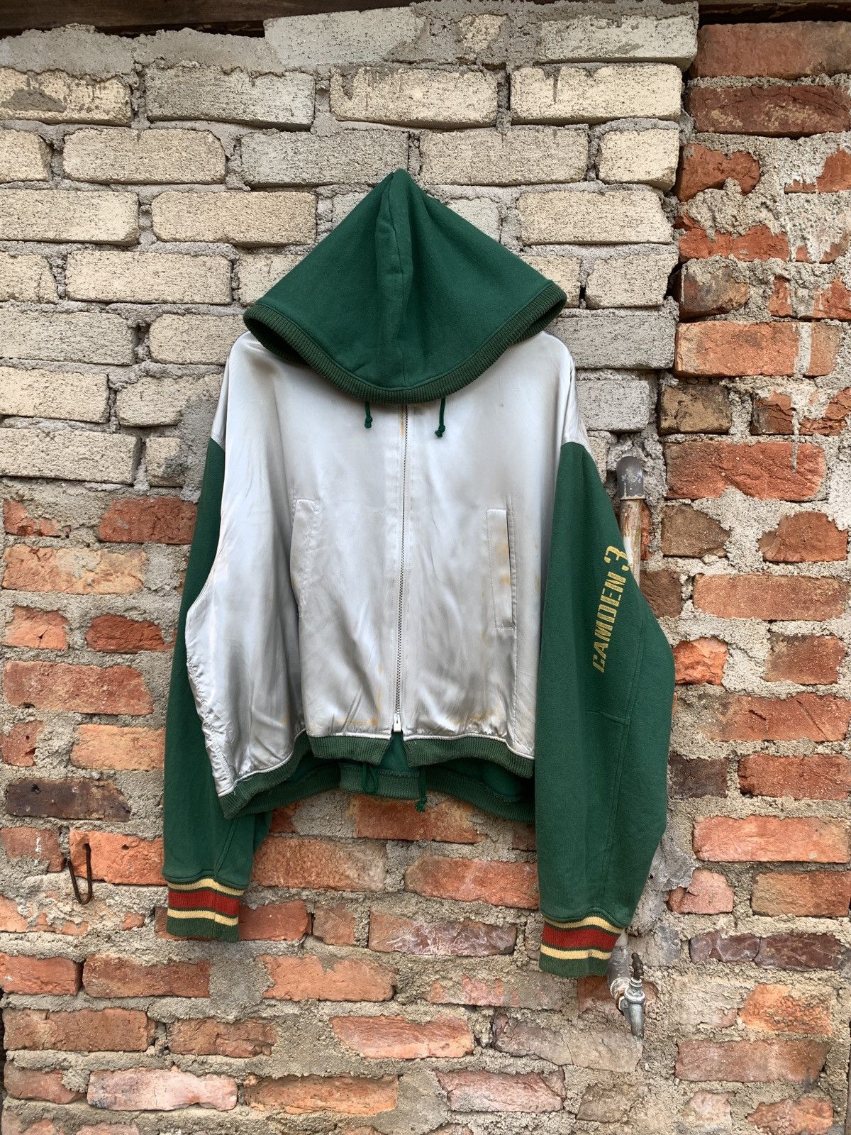 45rpm × Japanese Brand × Vintage Vintage 45 Rpm Studio Oversized Cropped Hoodie Rasta Colour Size US XL / EU 56 / 4 - 5 Thumbnail
