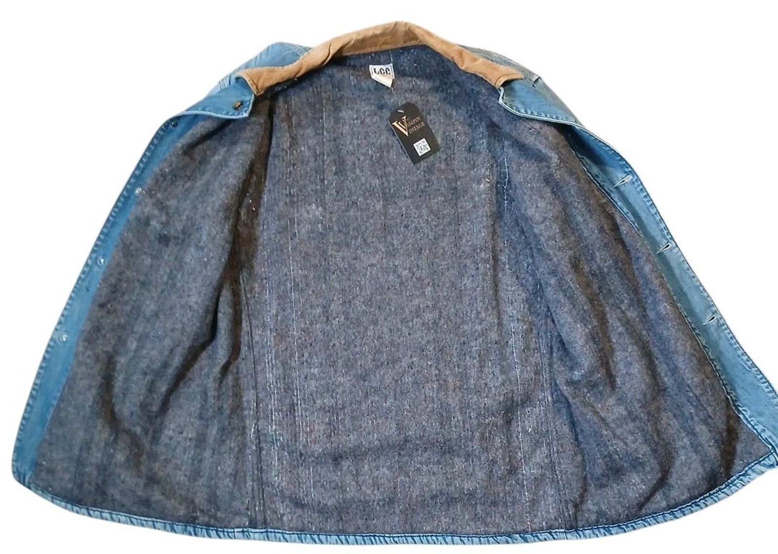 Lee 60s Lee Denim Chore Coat XL Blanket Lined Corduroy Collar Size US XL / EU 56 / 4 - 7 Thumbnail