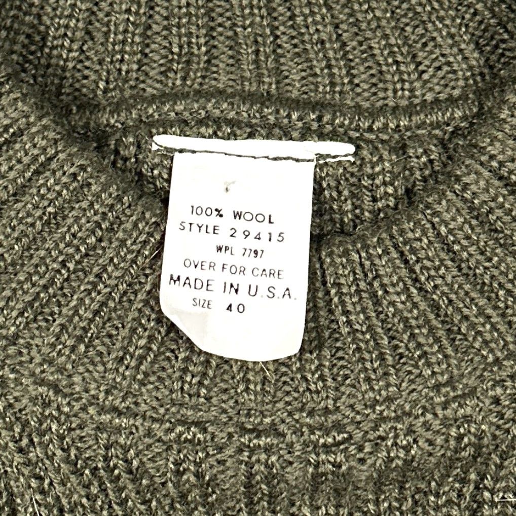 Olive VINTAGE Woolly Pully Sweater Men Small Fall Winter 80s Army Grunge Olive Drab USA Size US S / EU 44-46 / 1 - 5 Thumbnail