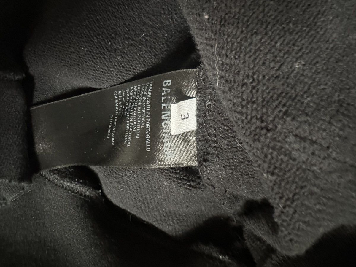 Balenciaga Balenciaga Distressed Script Oversized Black Hoodie Size 3 Size US XL / EU 56 / 4 - 6 Thumbnail
