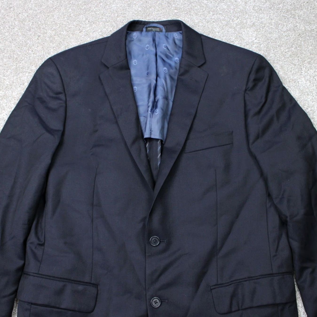 John Varvatos John Varvatos Blazer Mens 44R Black Wool Jacket Casual Business 2 Button Notch Front Single-Breasted 4-Button Sleeve Dry Clean Only Mens Blazer Size 44R - 3 Thumbnail