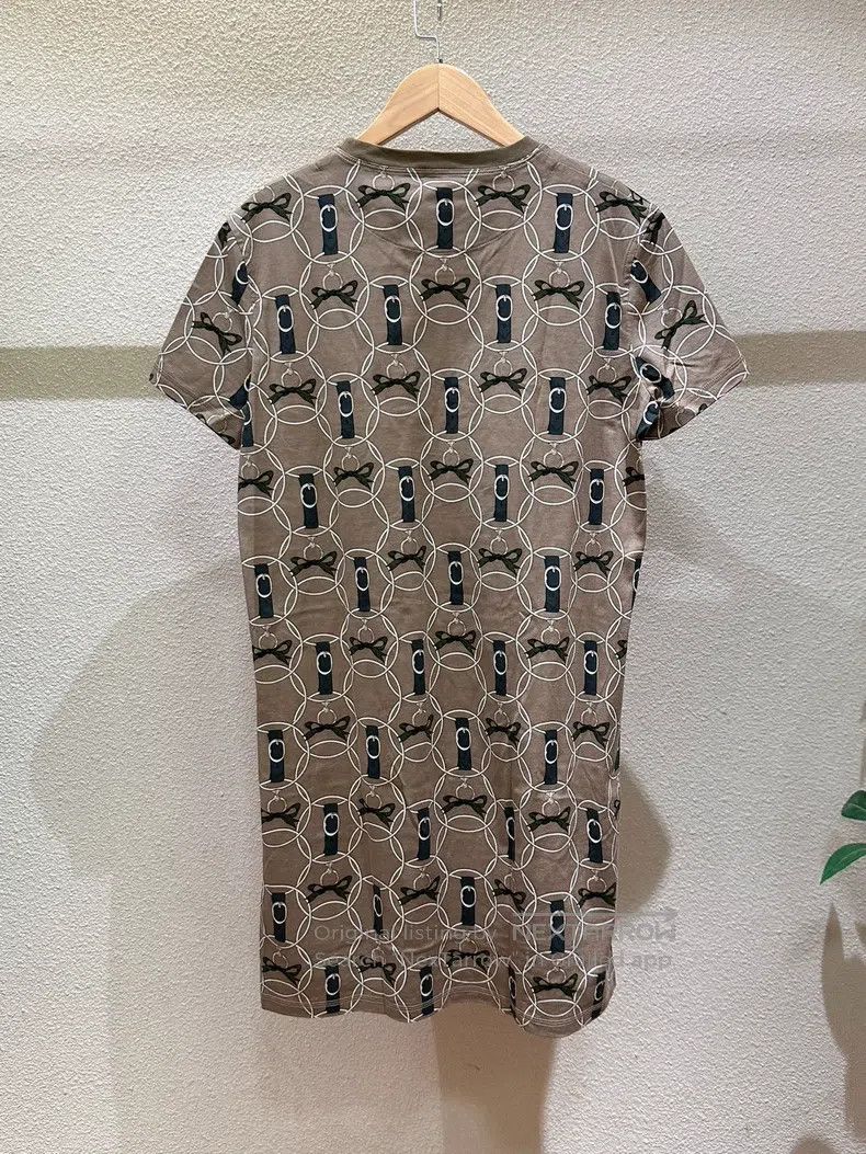 Hermes Hermes Classic Geometric Print Short Sleeve Dress Size XS / US 0-2 / IT 36-38 - 2 Thumbnail