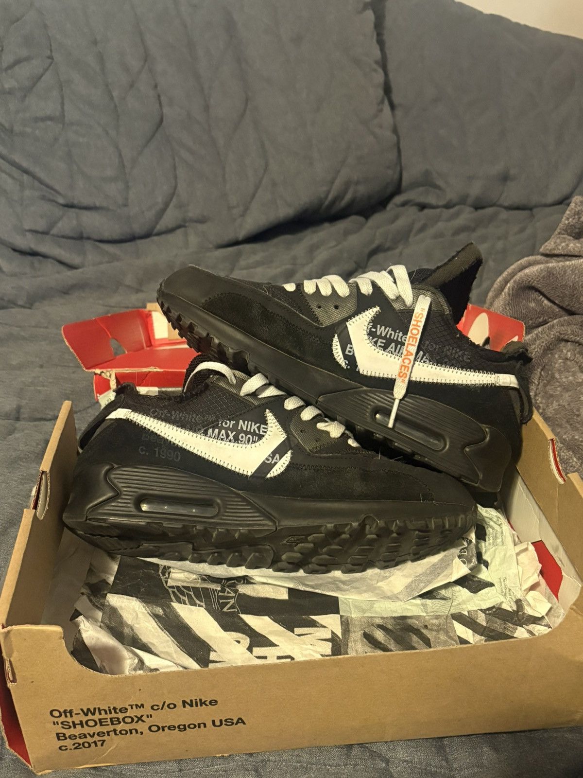 Nike Air max 90 Off White Size US 8 / EU 41 - 3 Thumbnail