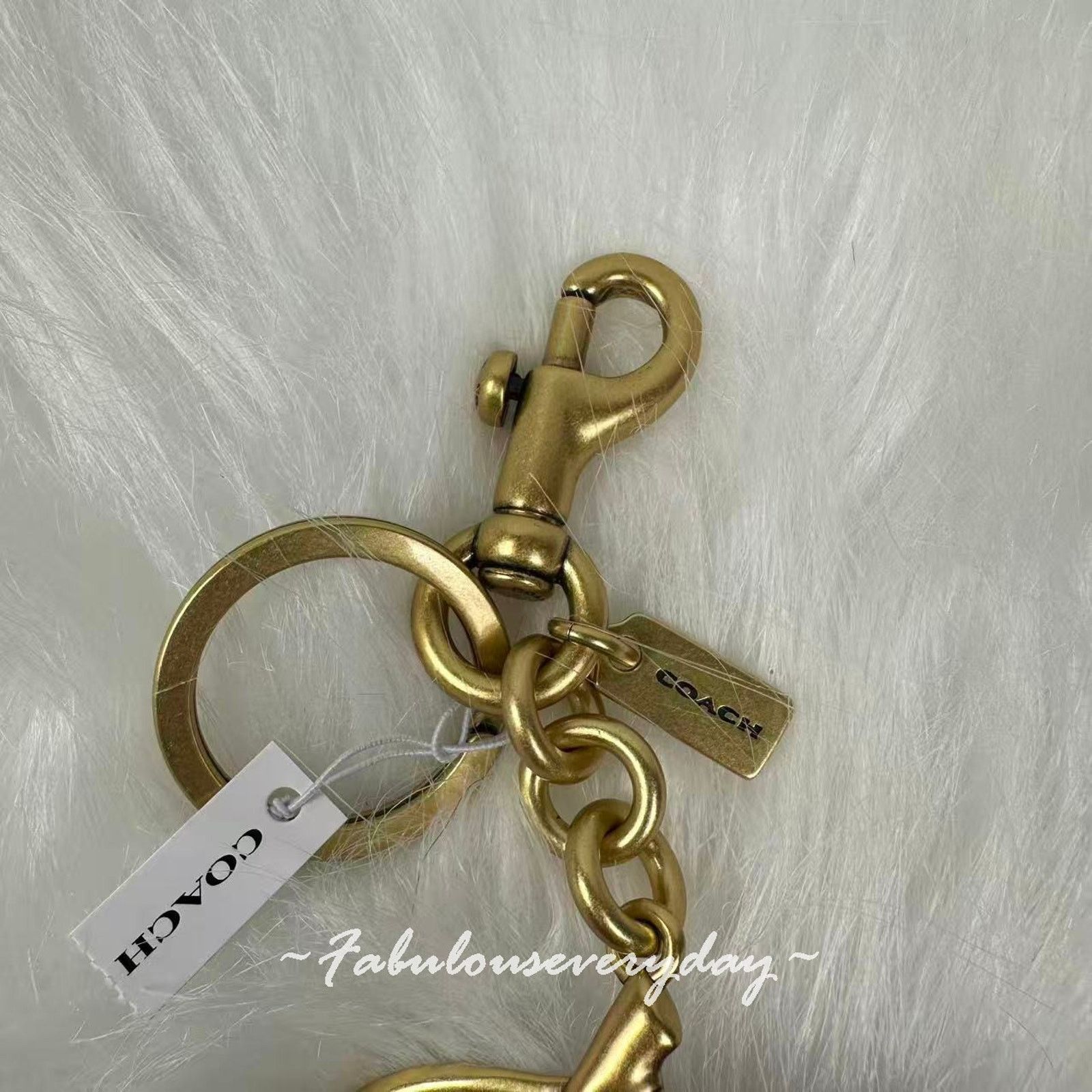 Coach Coach Crystal Cherry Bag Charm Keychain Fob CCD32 Brass /Red Size ONE SIZE - 6 Thumbnail