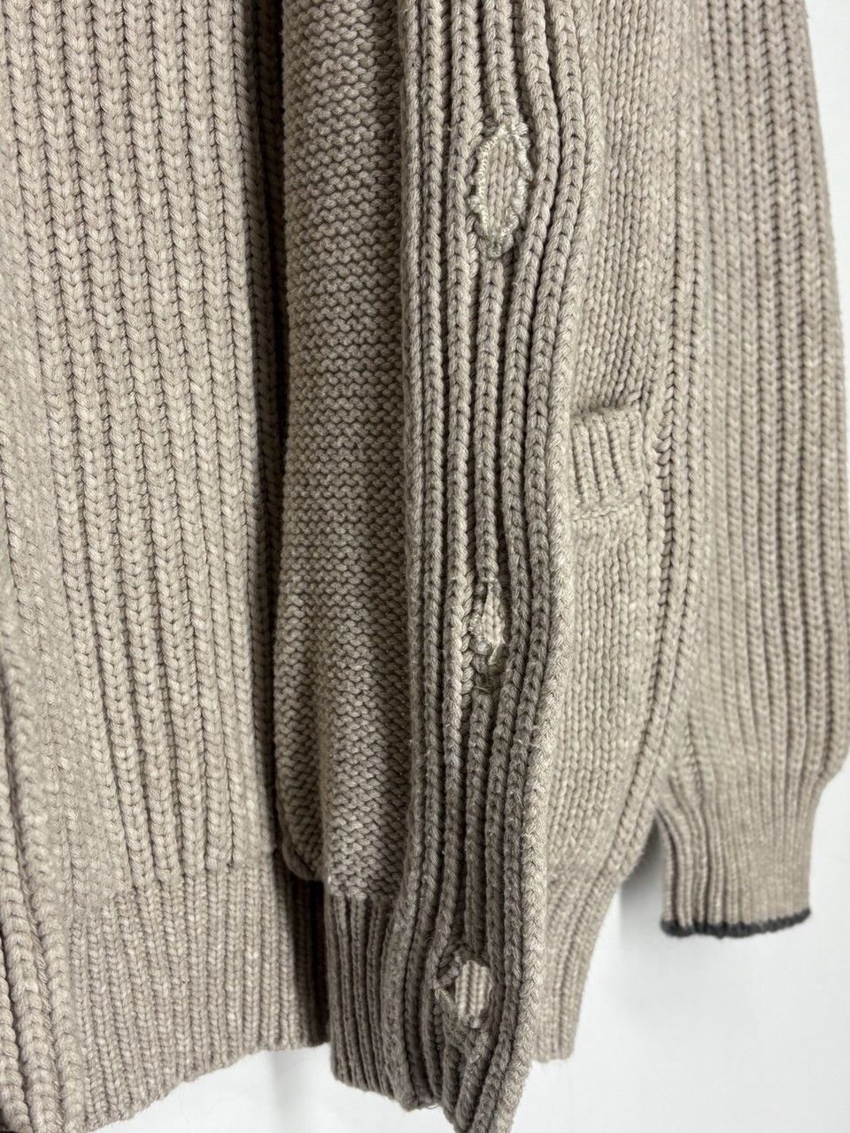 Brunello Cucinelli Brunello Cucinelli Shawl Collar Cardigan Cotton Knit Sweater Size US L / EU 52-54 / 3 - 15 Thumbnail