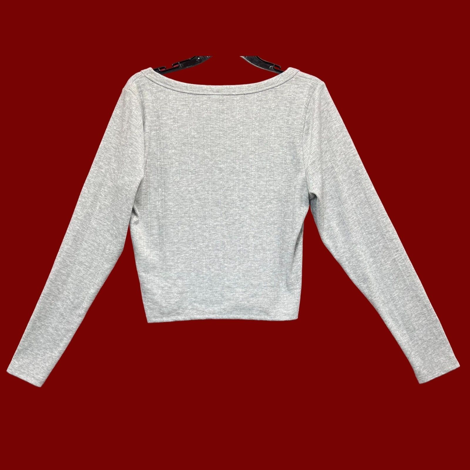 Other Wild Fable - Women's Long Sleeve T-Shirt - Grey - Extra Larg Size XL / US 12-14 / IT 48-50 - 2 Thumbnail